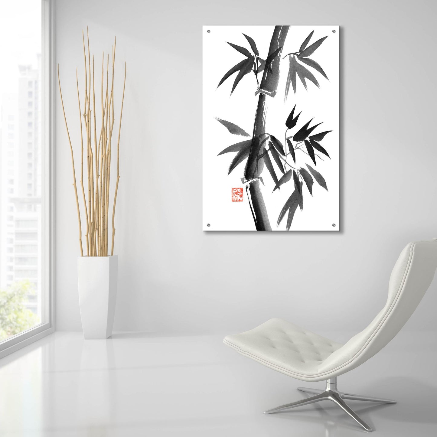 Epic Art 'Bamboo 01' by Pechane, Acrylic Glass Wall Art,24x36