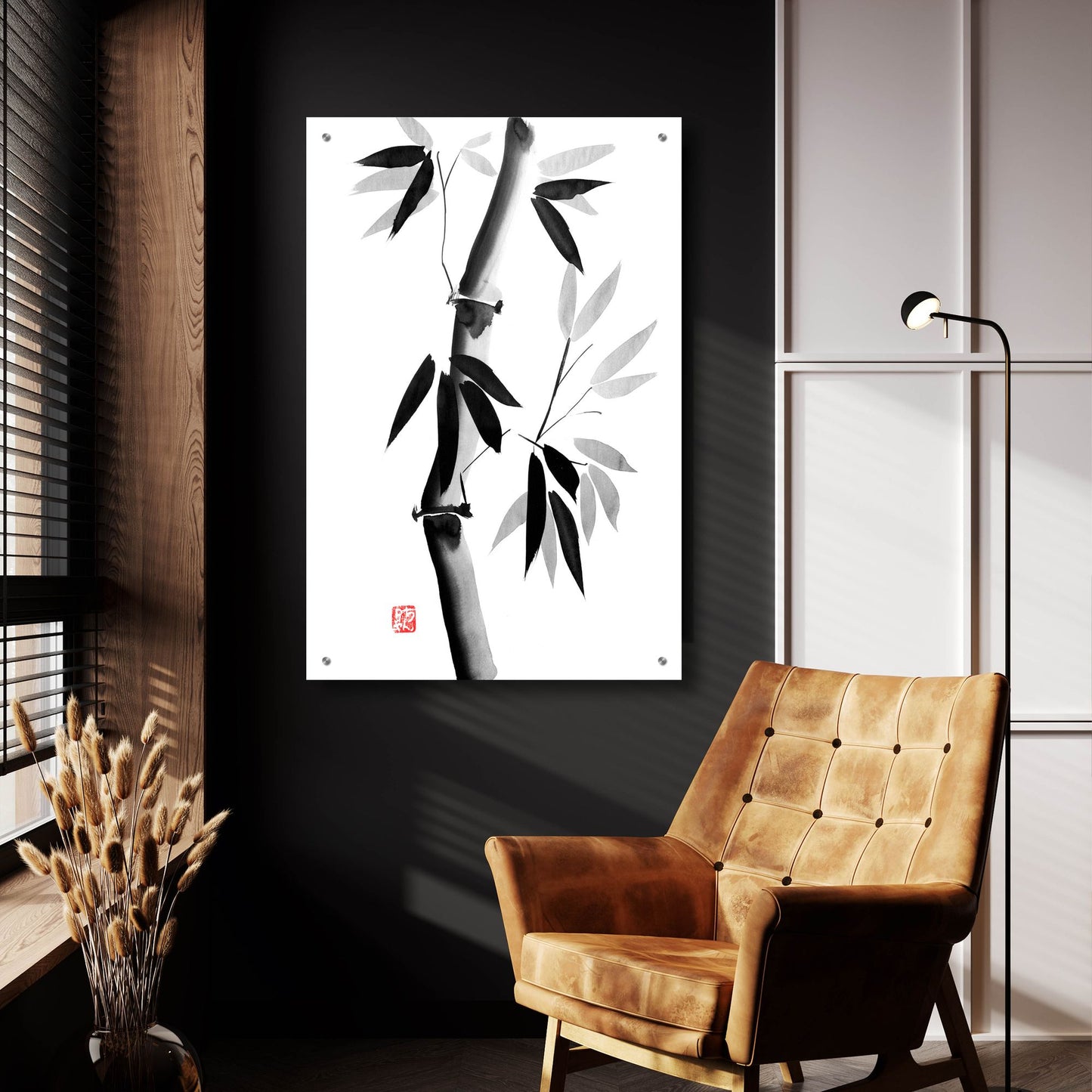 Epic Art 'Bamboo 02' by Pechane, Acrylic Glass Wall Art,24x36