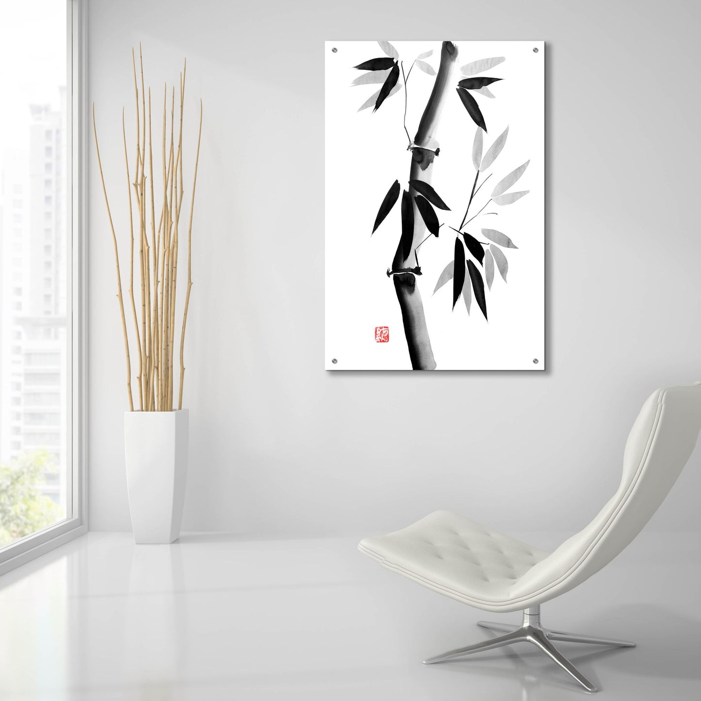 Epic Art 'Bamboo 02' by Pechane, Acrylic Glass Wall Art,24x36