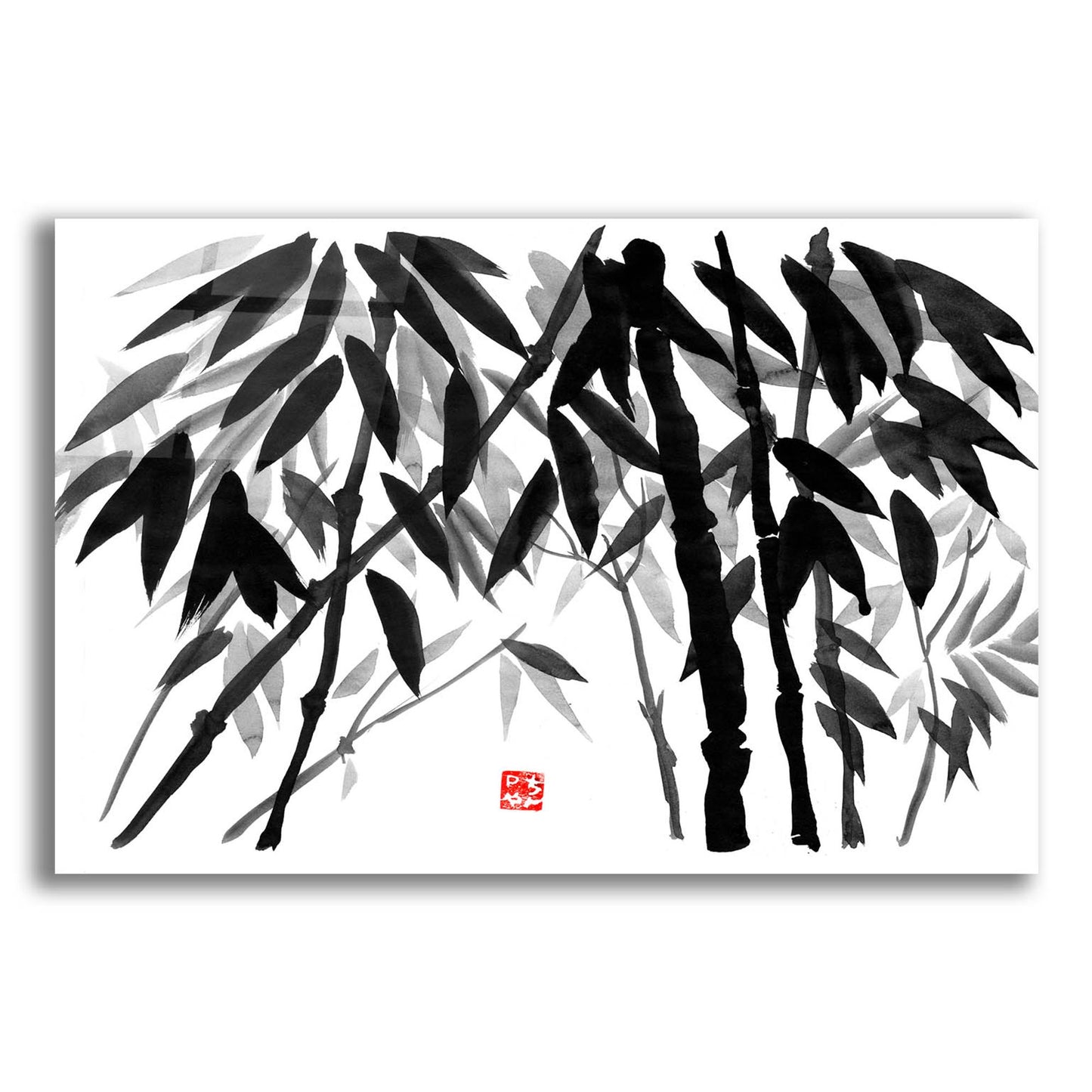 Epic Art 'Bamboo 03' by Pechane, Acrylic Glass Wall Art,24x16