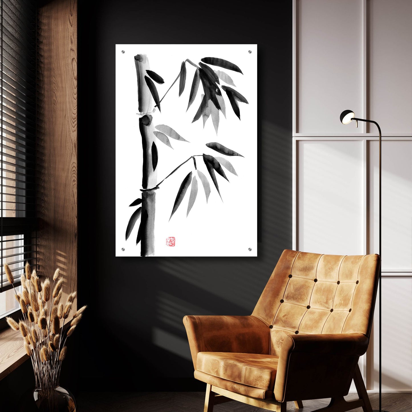 Epic Art 'Bamboo 05' by Pechane, Acrylic Glass Wall Art,24x36