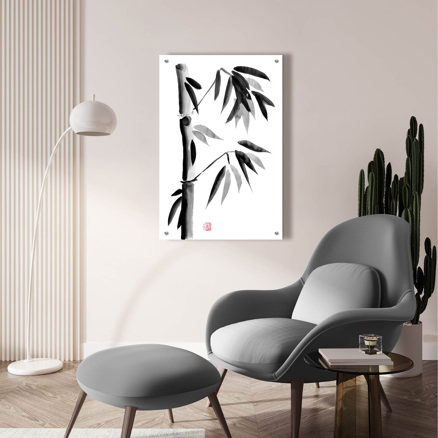 Epic Art 'Bamboo 05' by Pechane, Acrylic Glass Wall Art,24x36