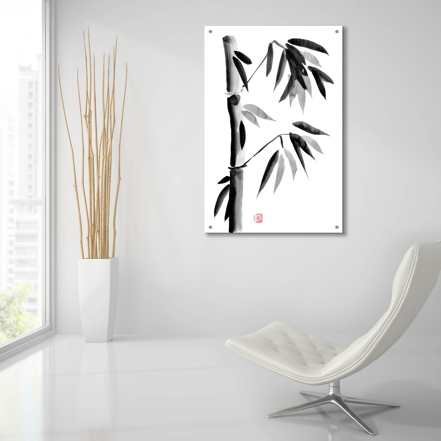 Epic Art 'Bamboo 05' by Pechane, Acrylic Glass Wall Art,24x36