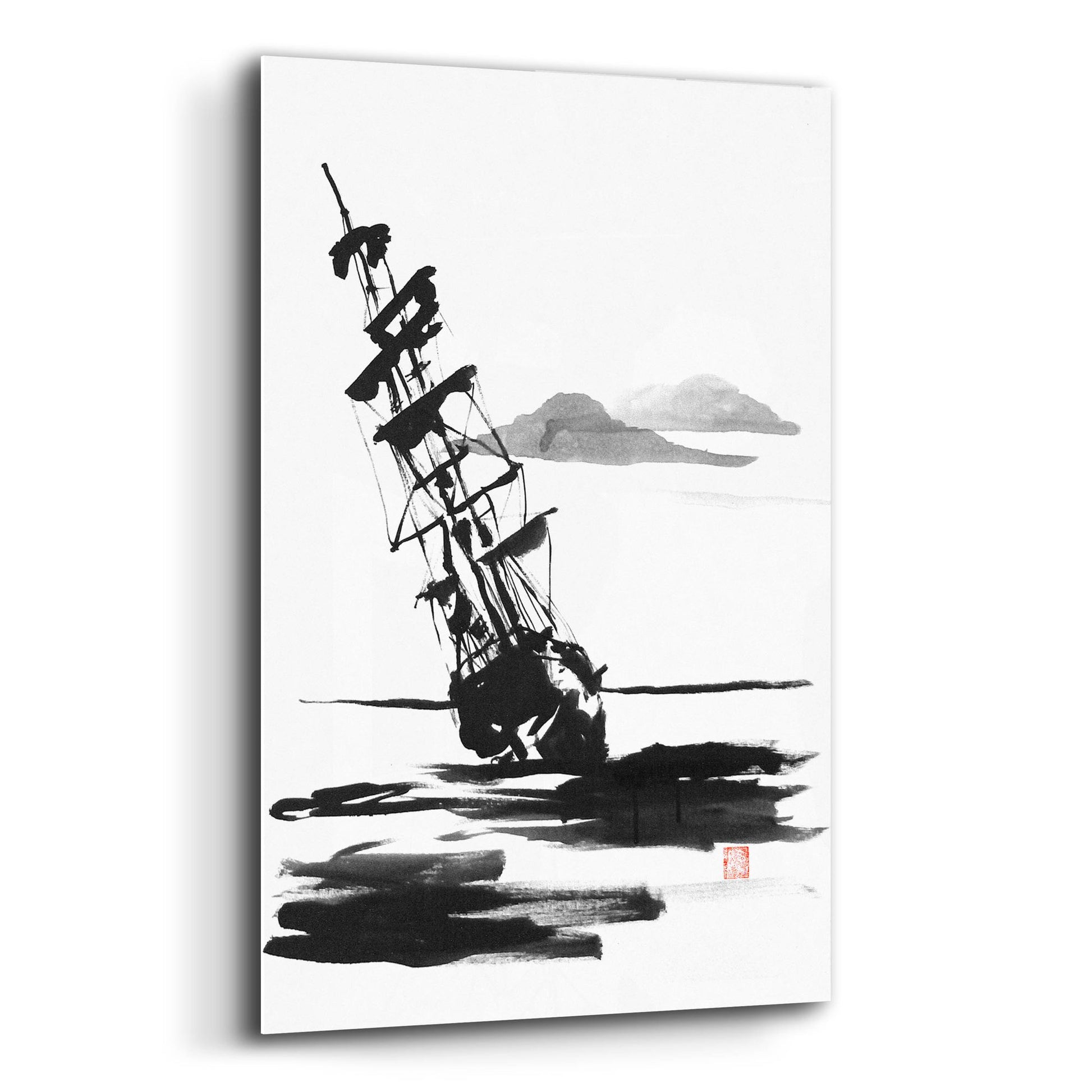 Epic Art 'Boat' by Pechane, Acrylic Glass Wall Art,12x16