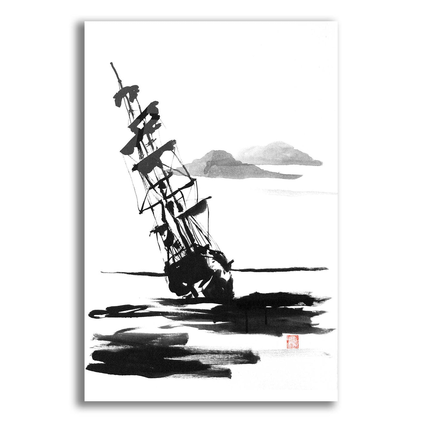 Epic Art 'Boat' by Pechane, Acrylic Glass Wall Art,12x16