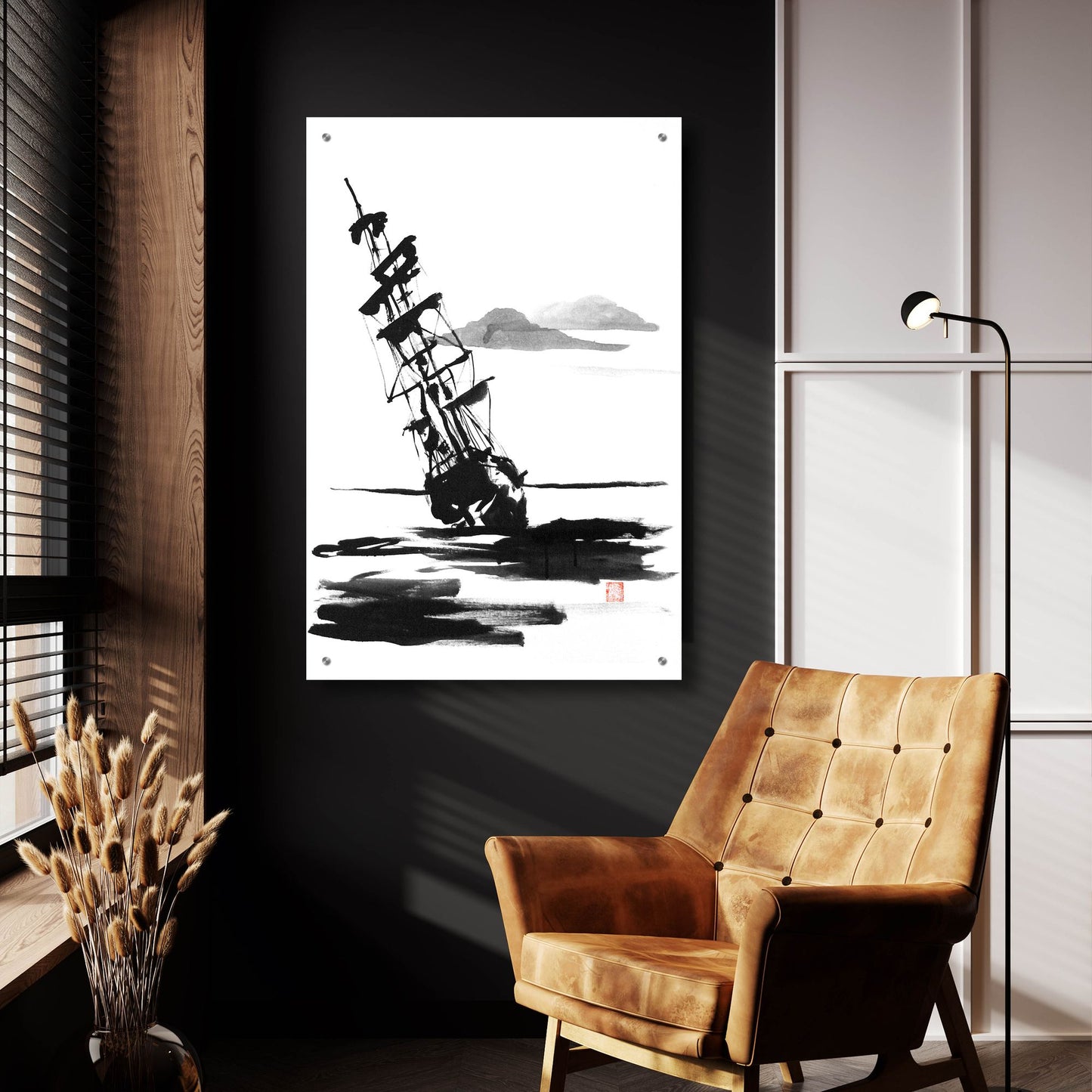 Epic Art 'Boat' by Pechane, Acrylic Glass Wall Art,24x36