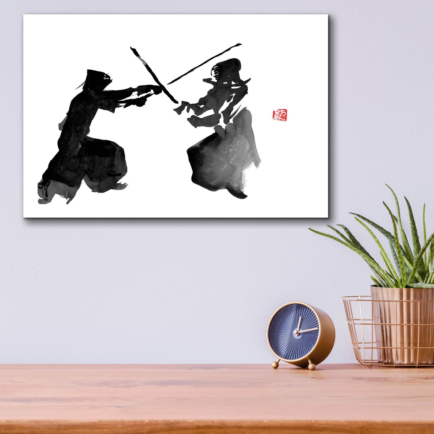 Epic Art 'Kendo' by Pechane, Acrylic Glass Wall Art,16x12