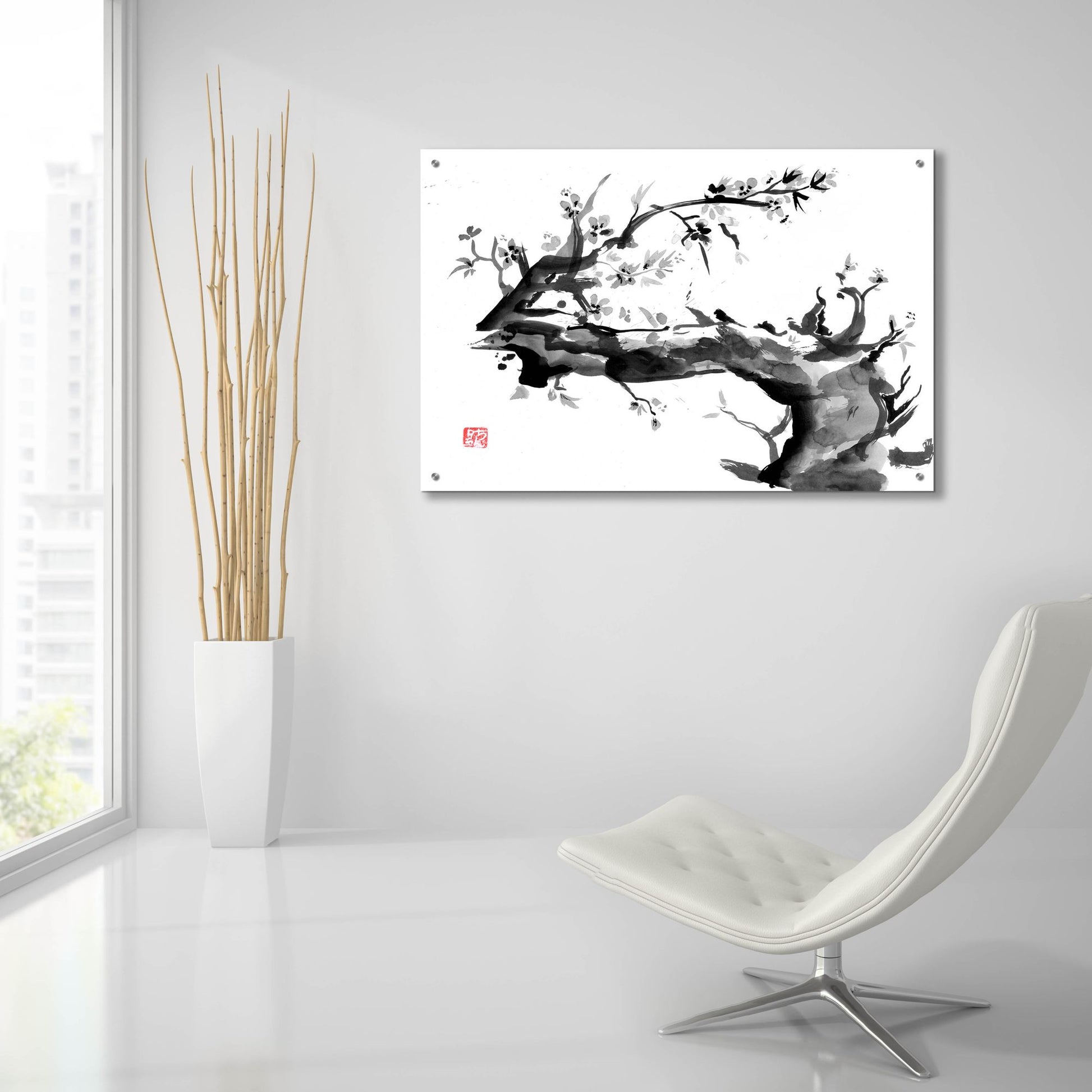 Epic Art 'Old Dead Tree' by Pechane, Acrylic Glass Wall Art,36x24