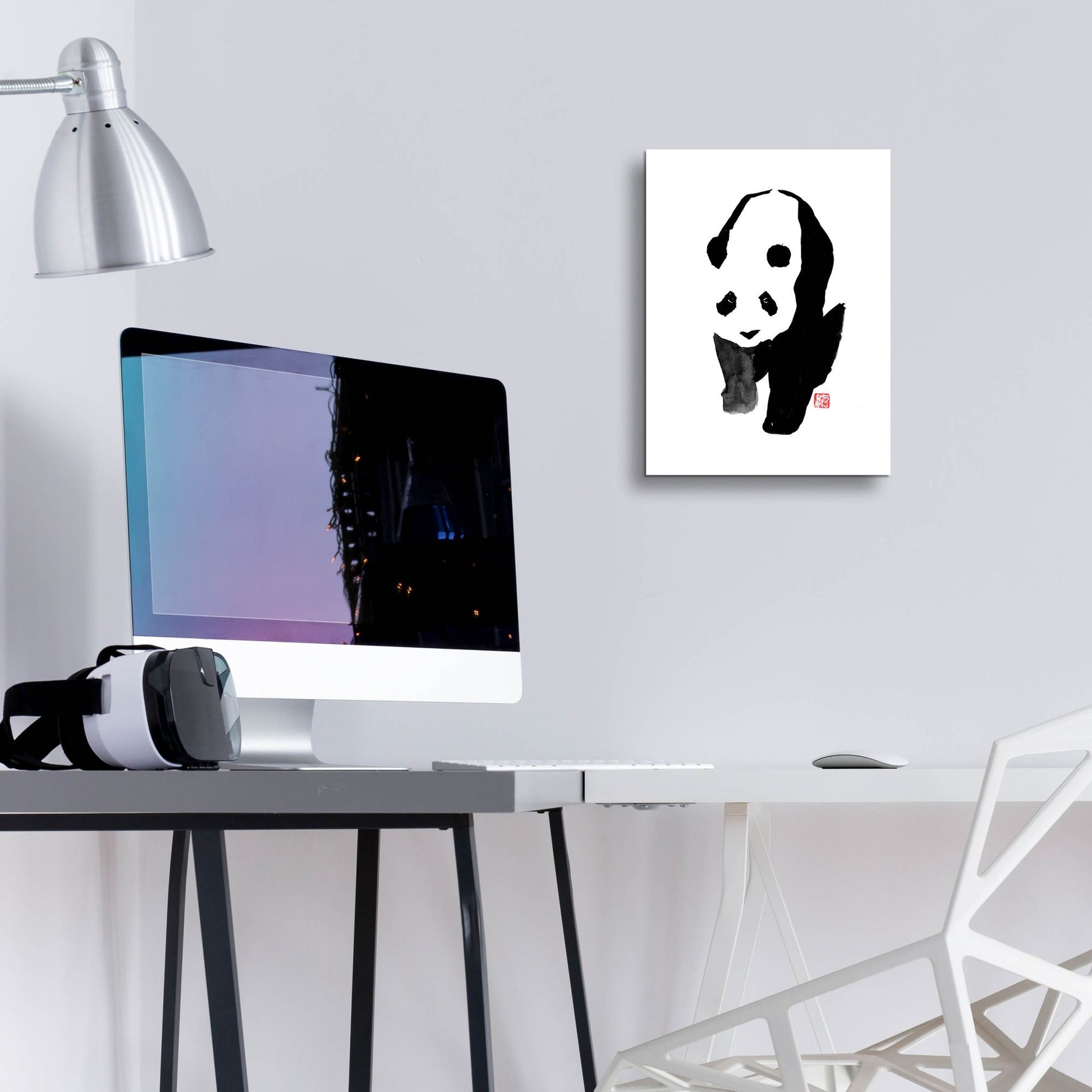 Epic Art 'Panda' by Pechane, Acrylic Glass Wall Art,12x16