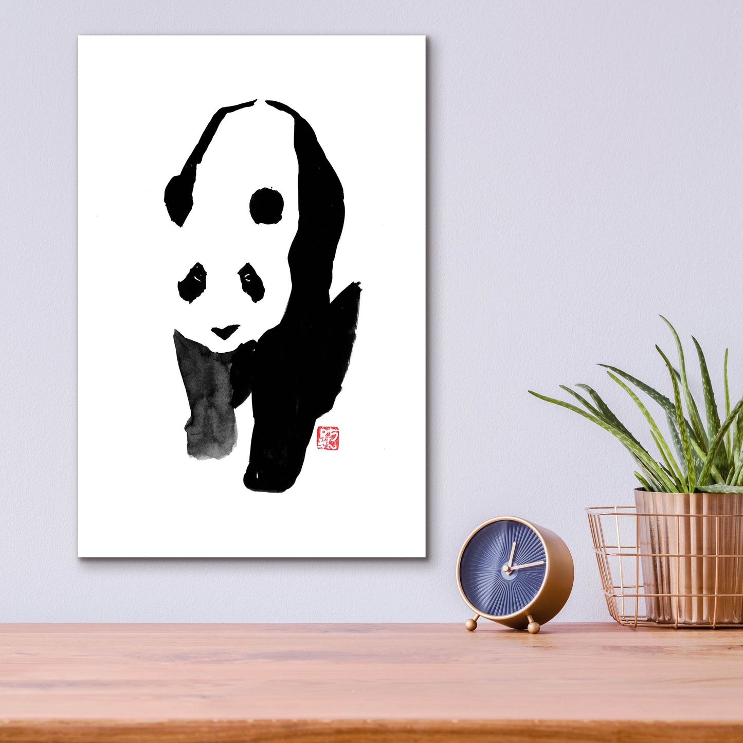 Epic Art 'Panda' by Pechane, Acrylic Glass Wall Art,12x16