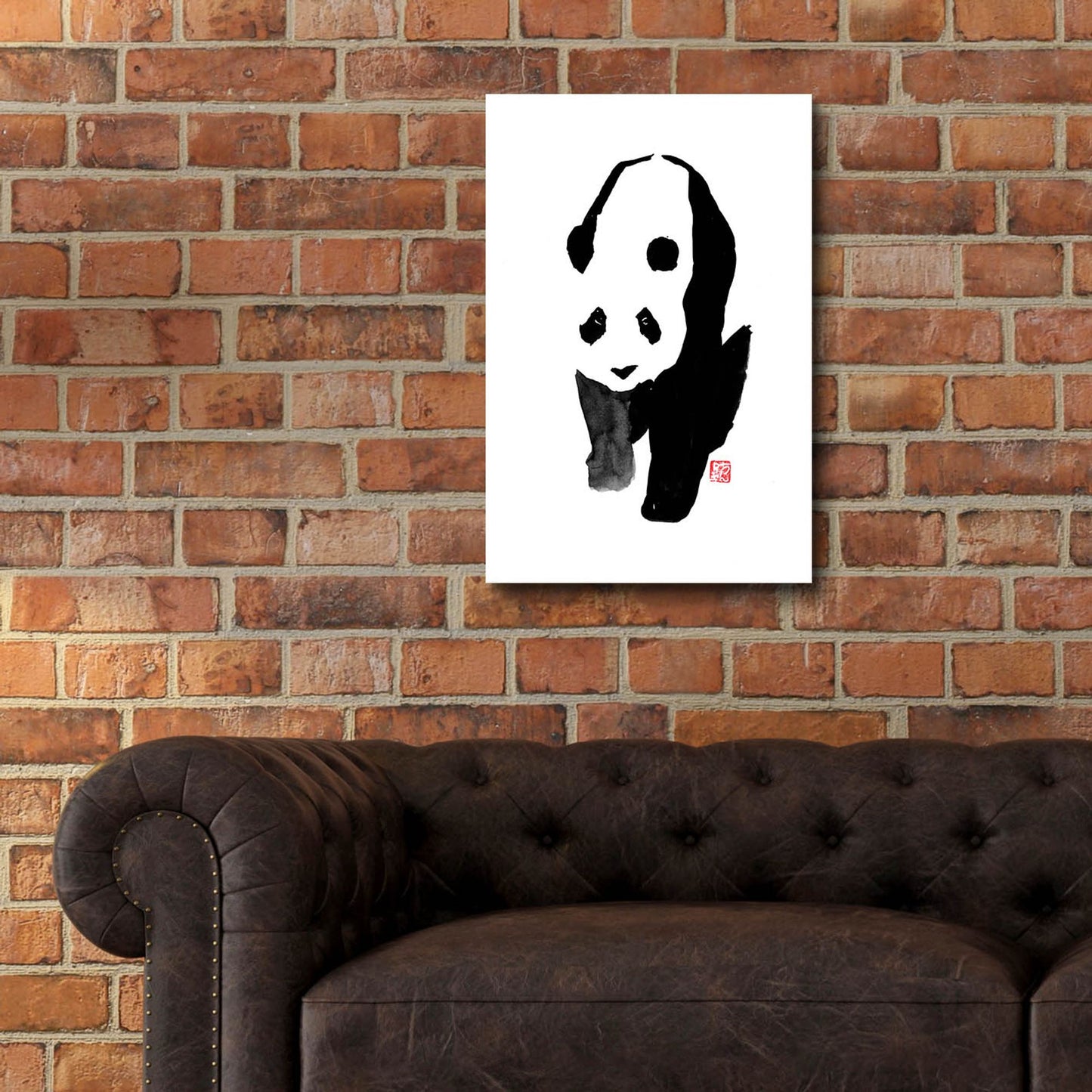 Epic Art 'Panda' by Pechane, Acrylic Glass Wall Art,16x24