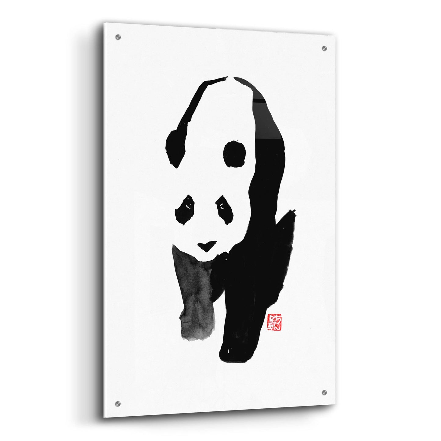 Epic Art 'Panda' by Pechane, Acrylic Glass Wall Art,24x36