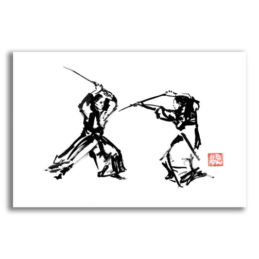 Epic Art 'Samurai Fight' by Pechane, Acrylic Glass Wall Art