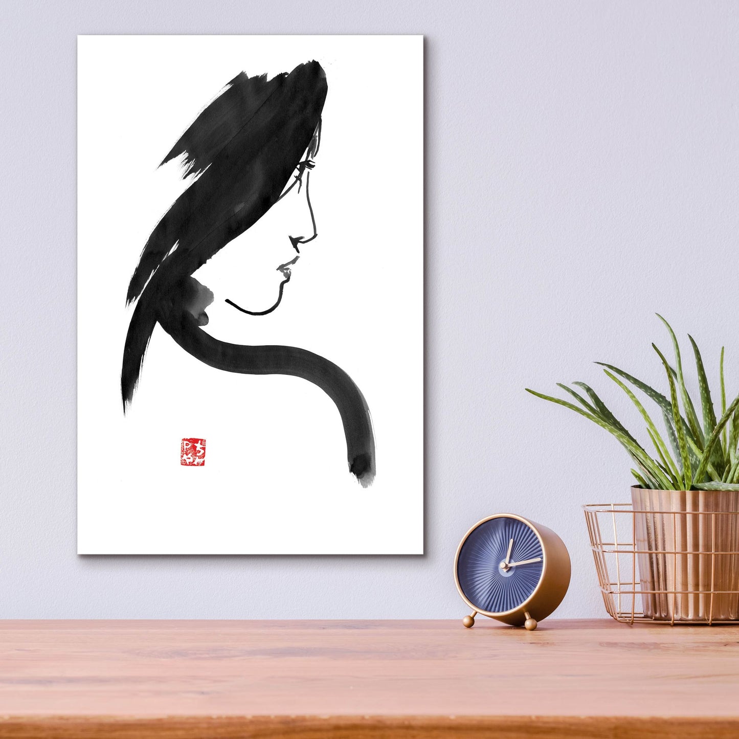 Epic Art 'Geisha 02' by Pechane, Acrylic Glass Wall Art,12x16