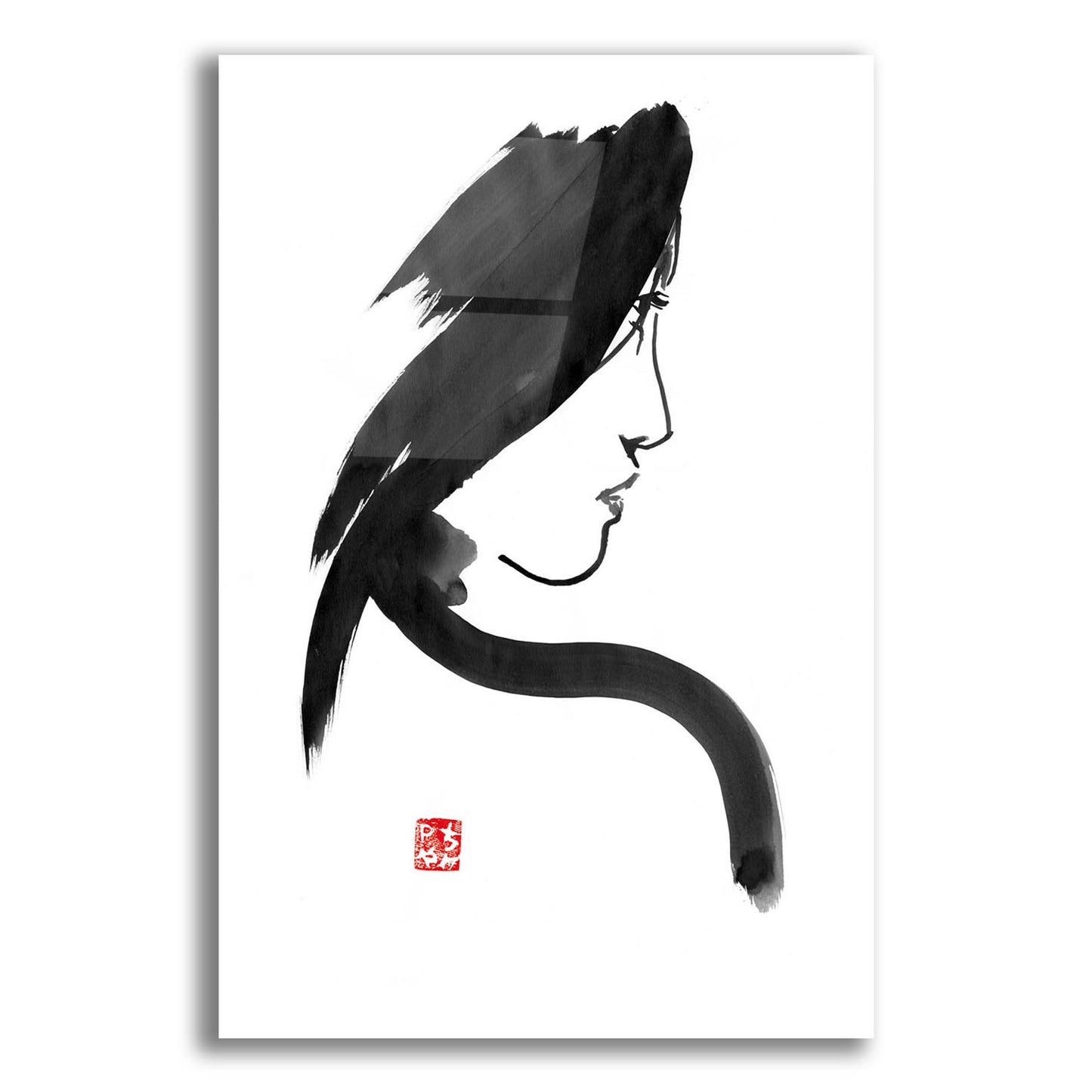 Epic Art 'Geisha 02' by Pechane, Acrylic Glass Wall Art,12x16