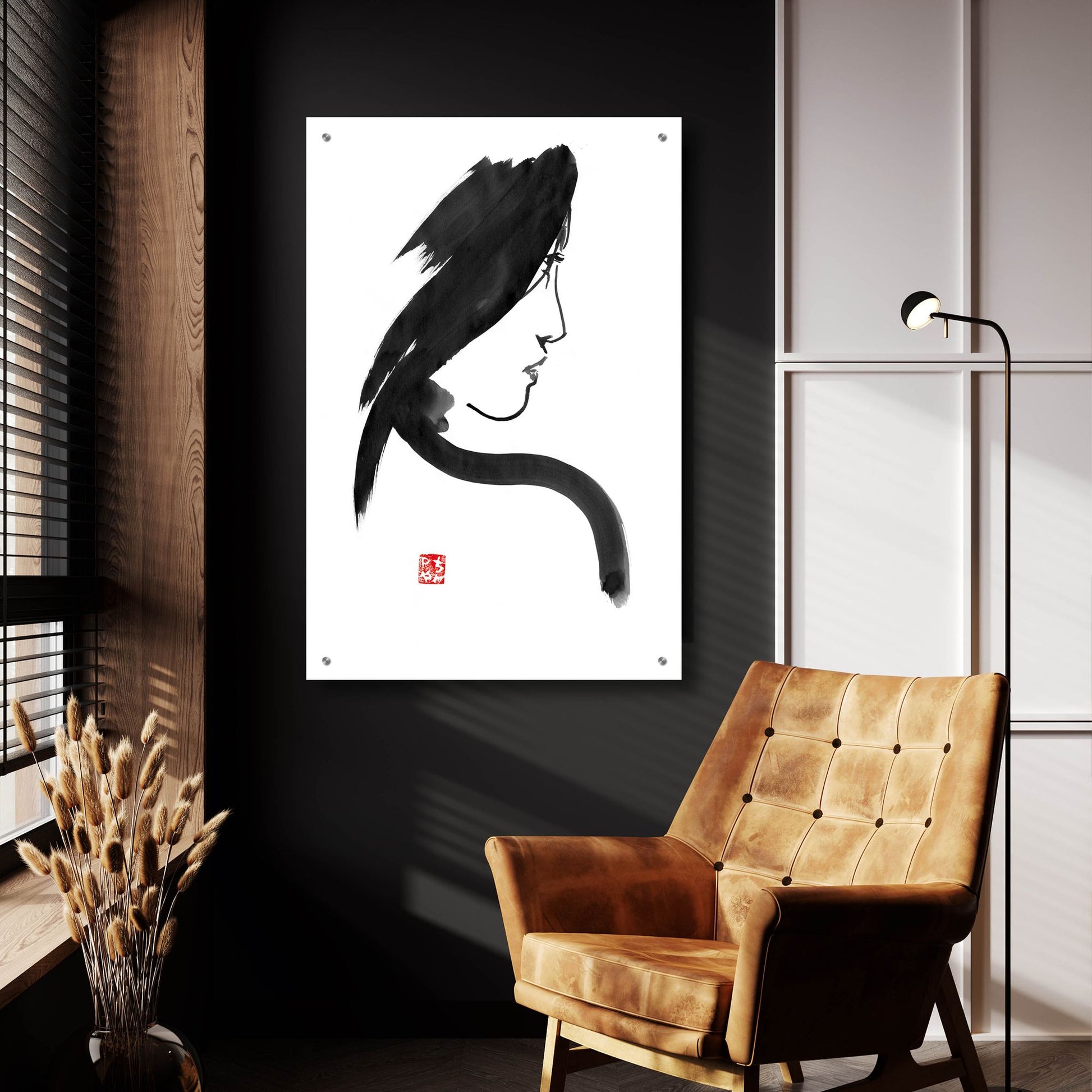 Epic Art 'Geisha 02' by Pechane, Acrylic Glass Wall Art,24x36