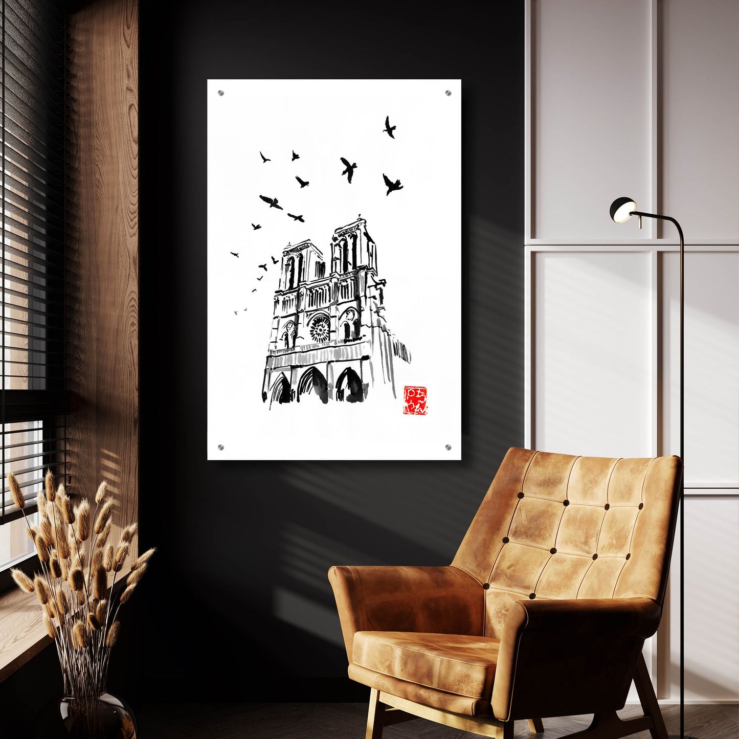 Epic Art 'Notre Dame' by Pechane, Acrylic Glass Wall Art,24x36