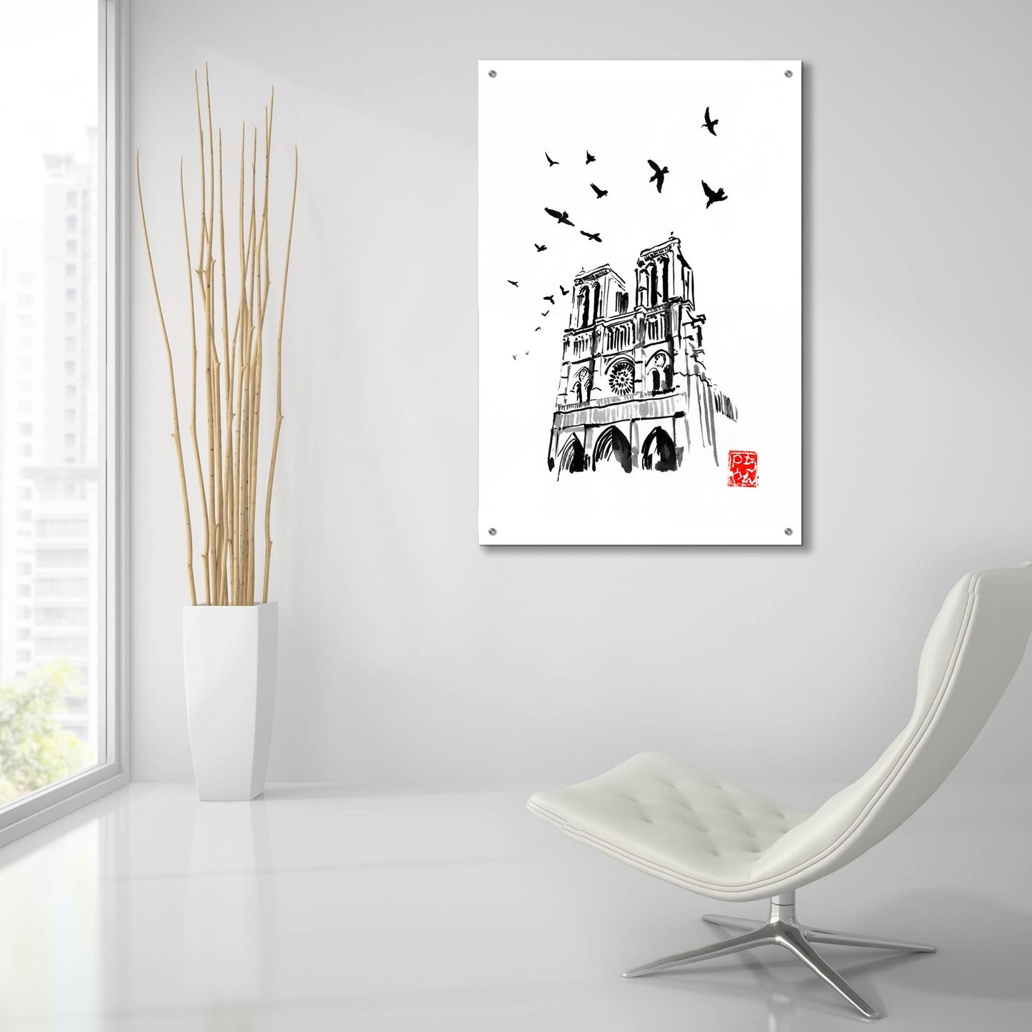 Epic Art 'Notre Dame' by Pechane, Acrylic Glass Wall Art,24x36