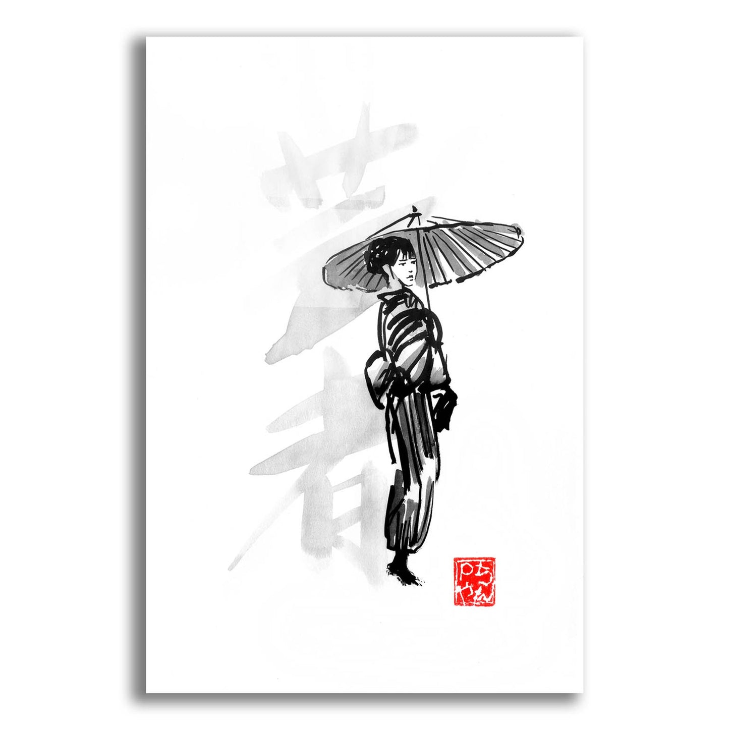 Epic Art 'Geisha' by Pechane, Acrylic Glass Wall Art,12x16