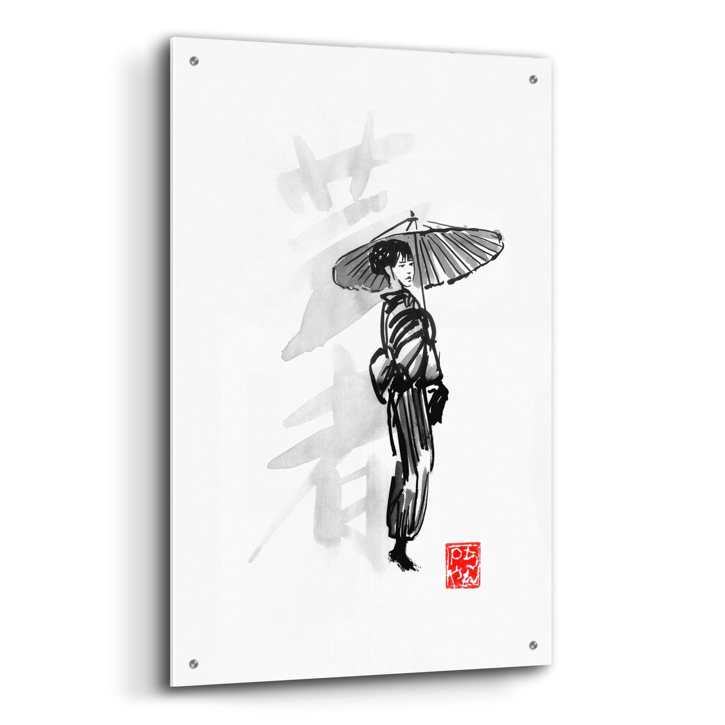 Epic Art 'Geisha' by Pechane, Acrylic Glass Wall Art,24x36