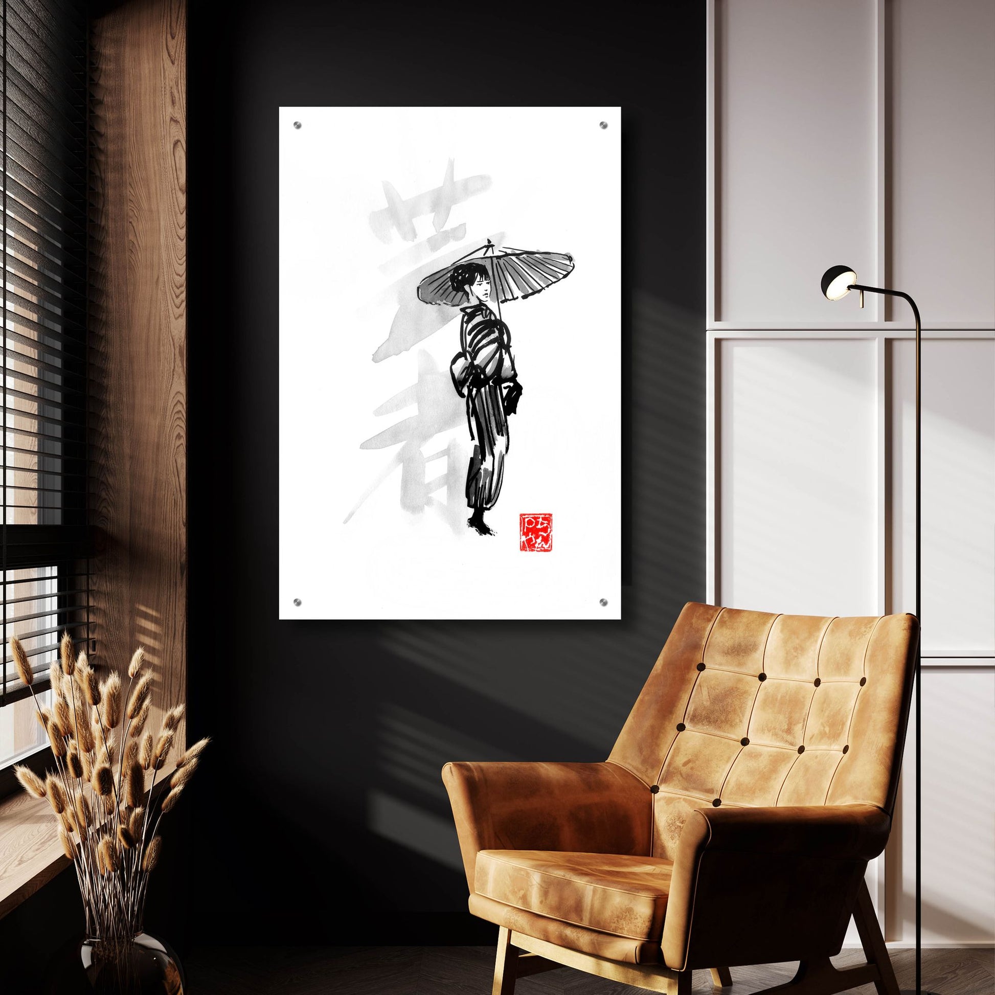 Epic Art 'Geisha' by Pechane, Acrylic Glass Wall Art,24x36