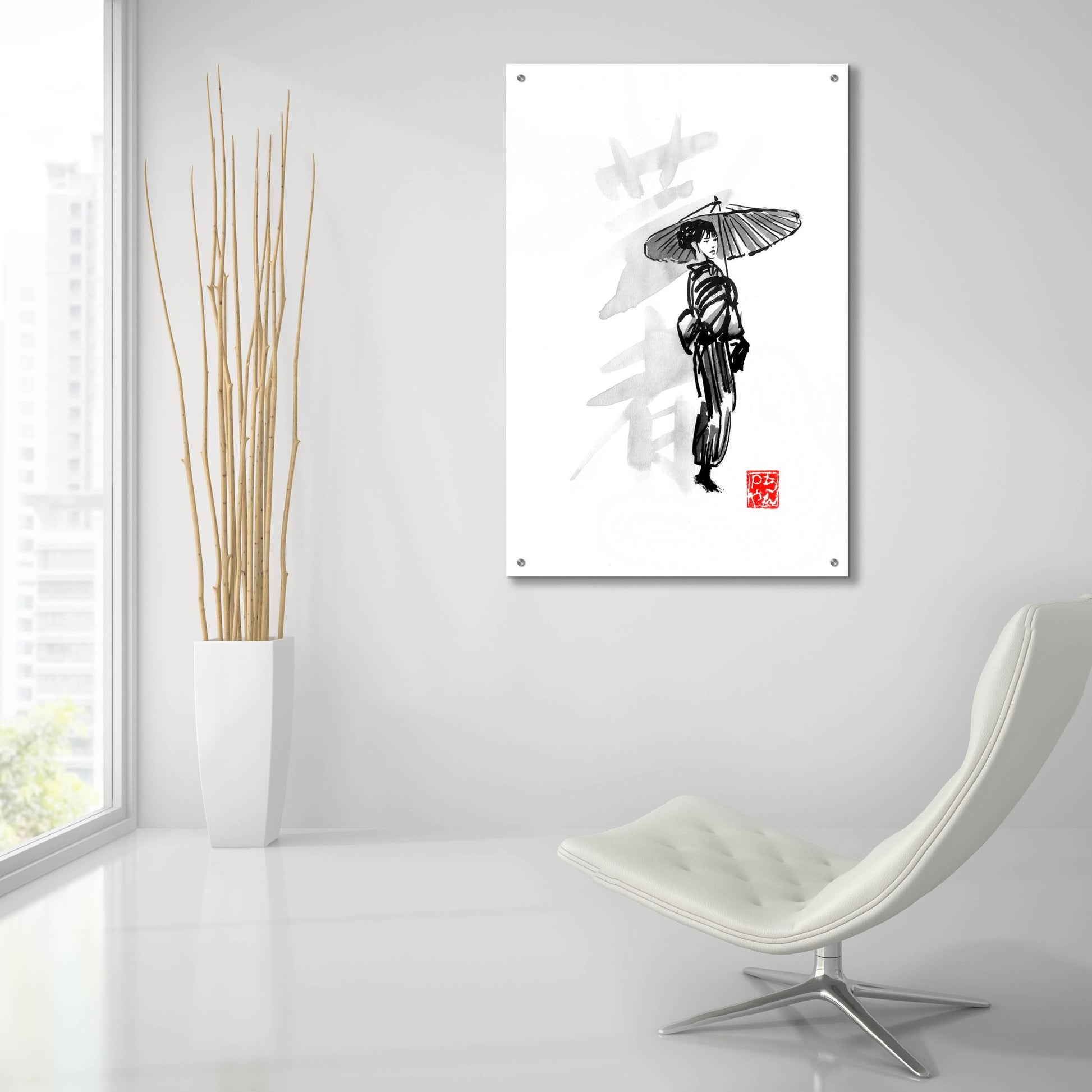 Epic Art 'Geisha' by Pechane, Acrylic Glass Wall Art,24x36