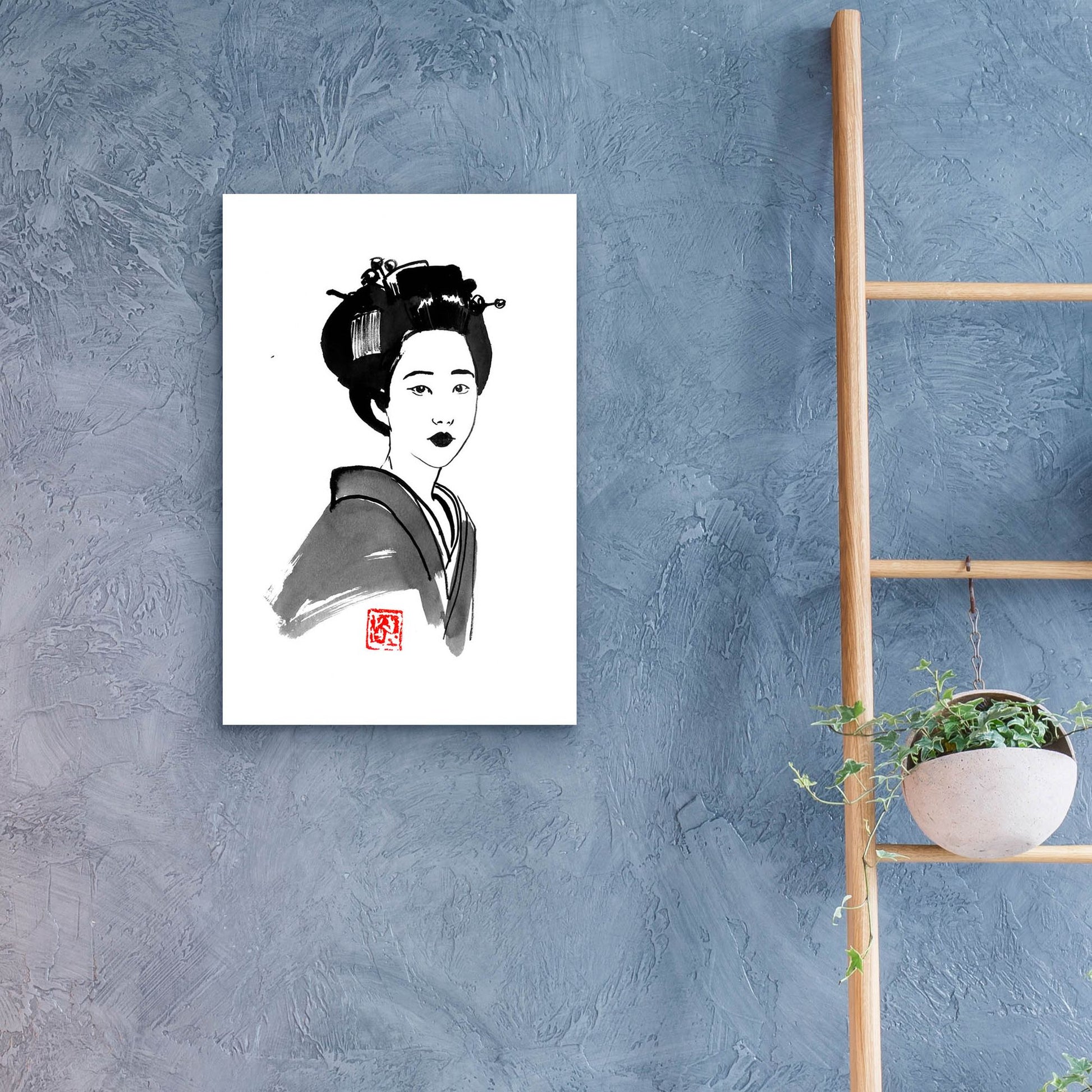 Epic Art 'Geisha Starring' by Pechane, Acrylic Glass Wall Art,16x24