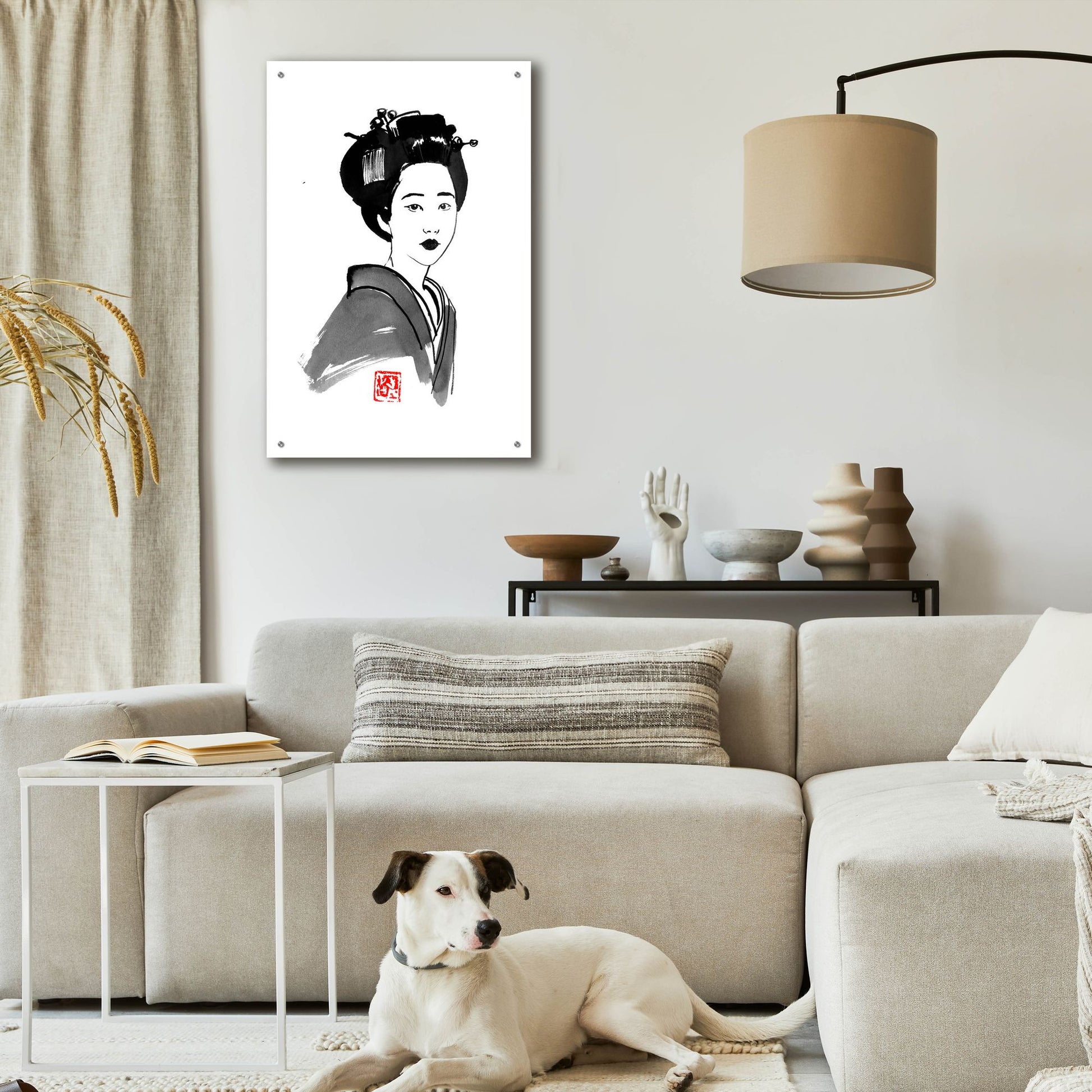 Epic Art 'Geisha Starring' by Pechane, Acrylic Glass Wall Art,24x36