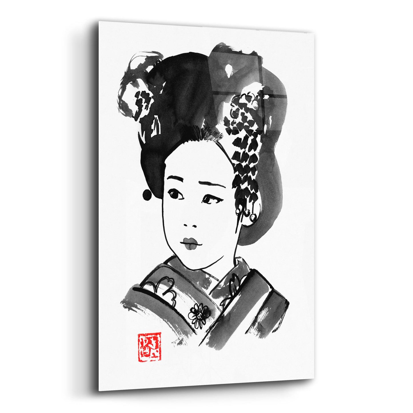 Epic Art 'Petite Japonaise' by Pechane, Acrylic Glass Wall Art,12x16