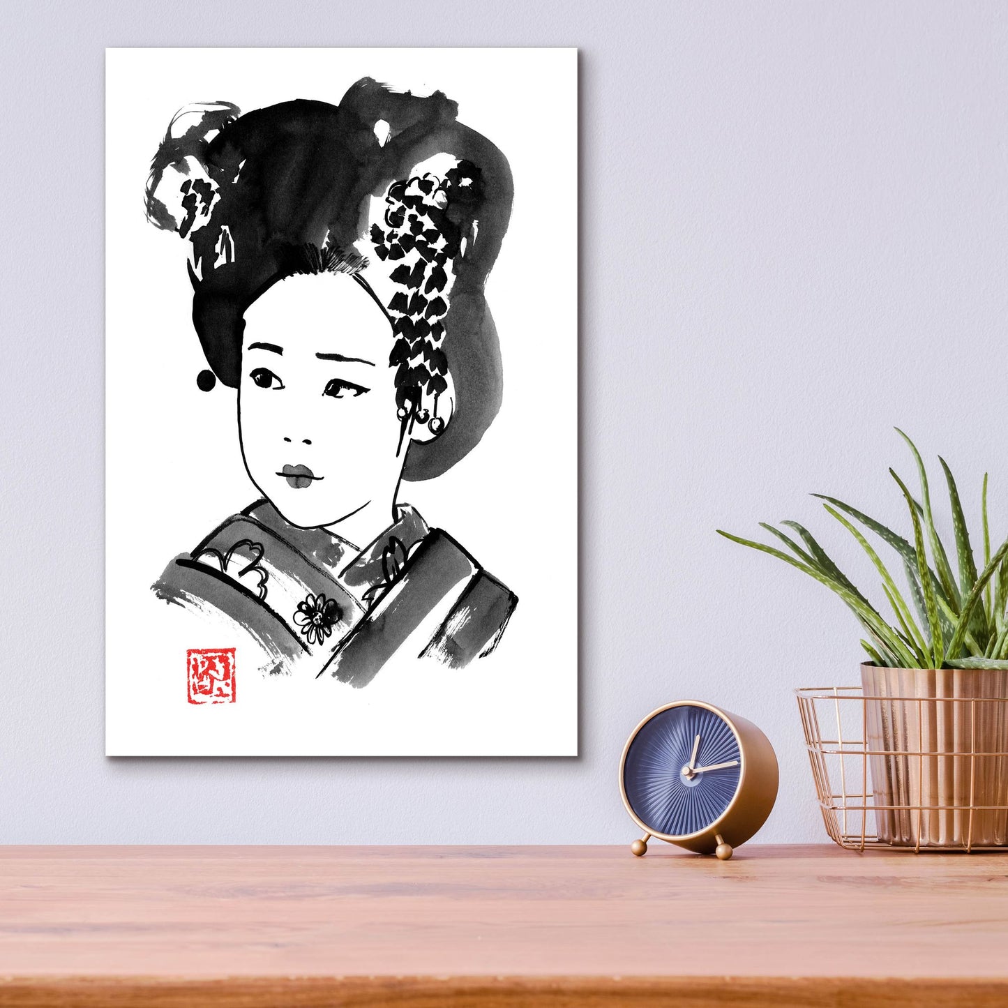 Epic Art 'Petite Japonaise' by Pechane, Acrylic Glass Wall Art,12x16