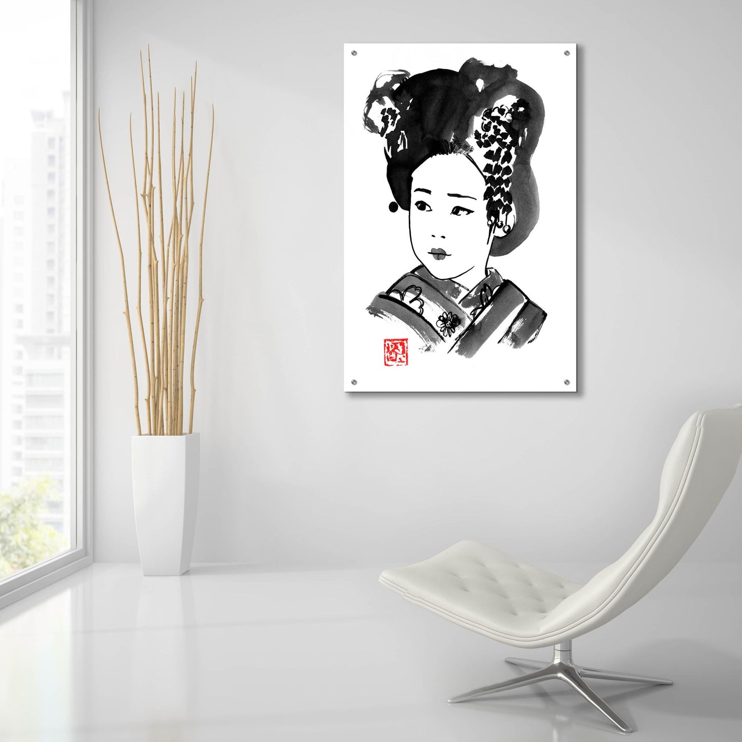 Epic Art 'Petite Japonaise' by Pechane, Acrylic Glass Wall Art,24x36