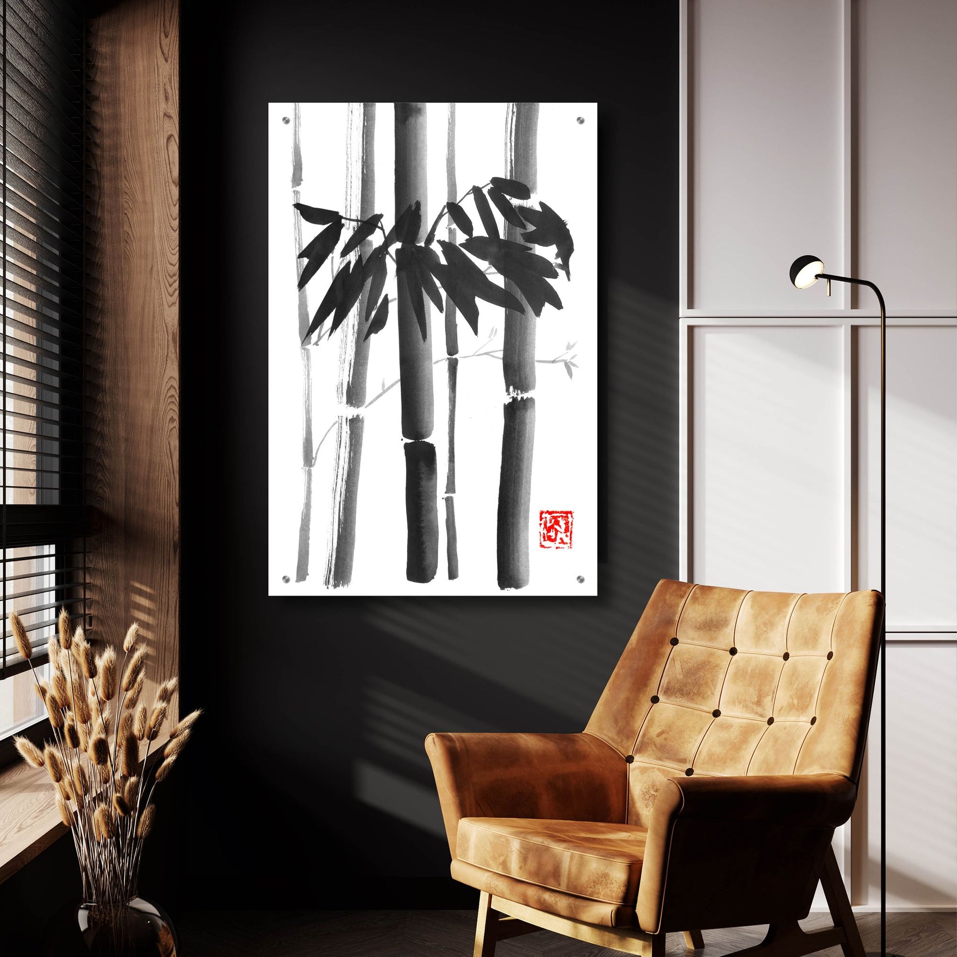 Epic Art 'Bamboo Bouquet' by Pechane, Acrylic Glass Wall Art,24x36