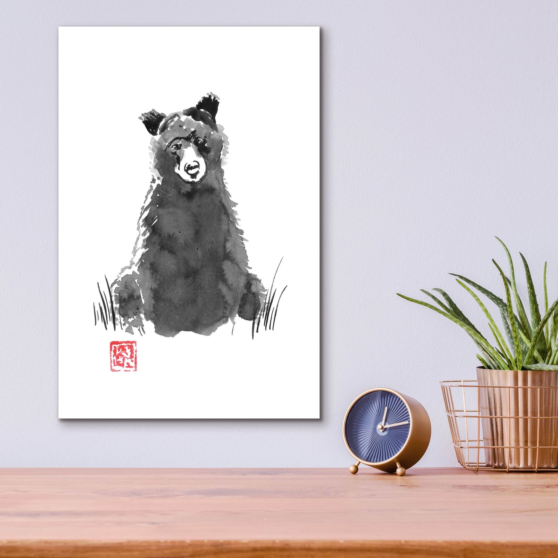 Epic Art 'Bear' by Pechane, Acrylic Glass Wall Art,12x16