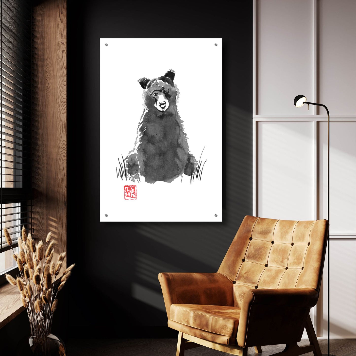 Epic Art 'Bear' by Pechane, Acrylic Glass Wall Art,24x36