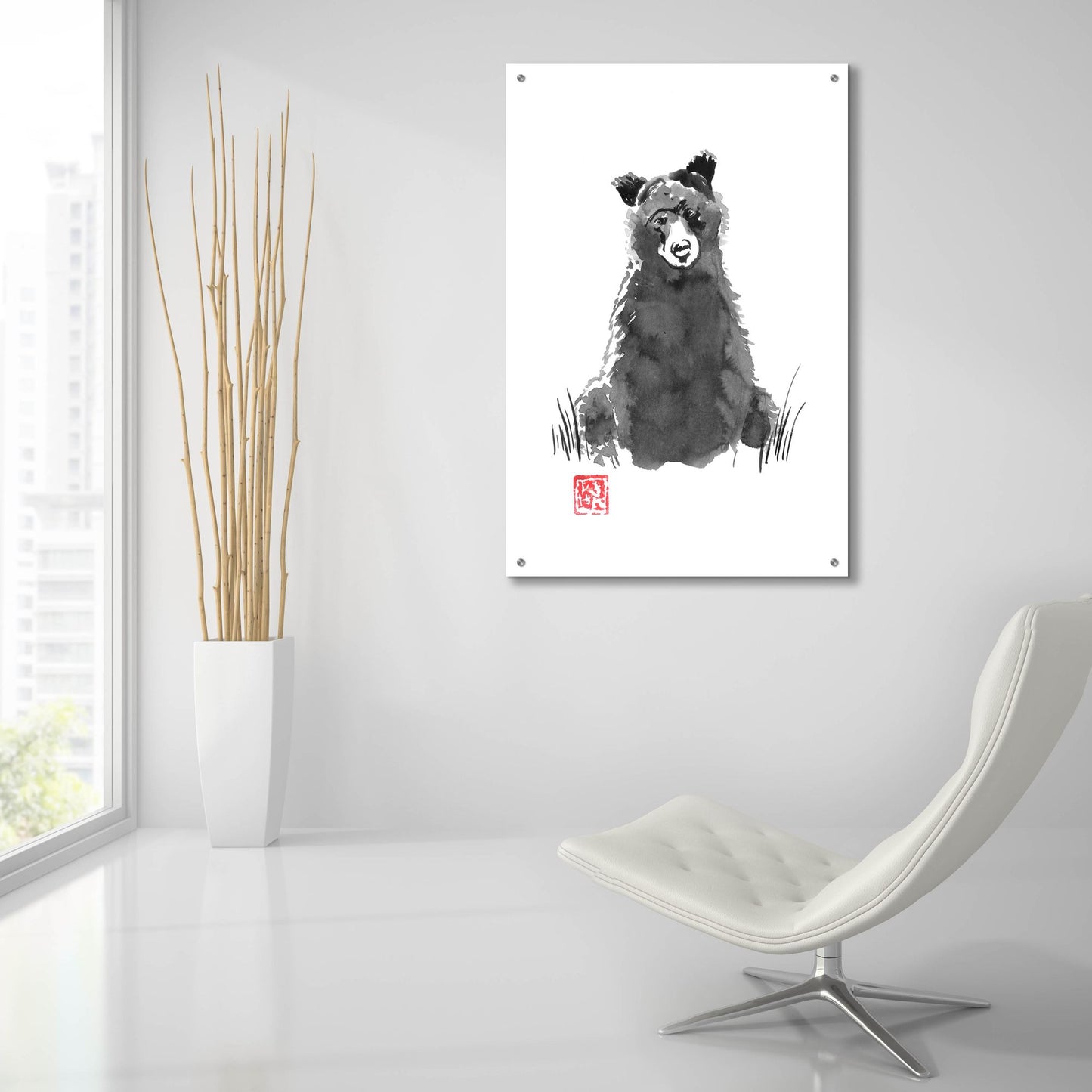 Epic Art 'Bear' by Pechane, Acrylic Glass Wall Art,24x36