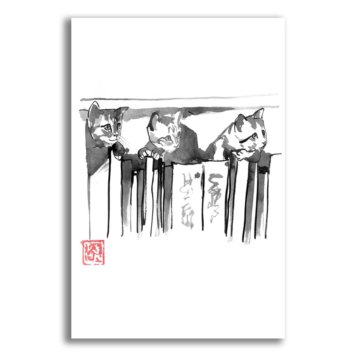 Epic Art 'Cats In Library' by Pechane, Acrylic Glass Wall Art