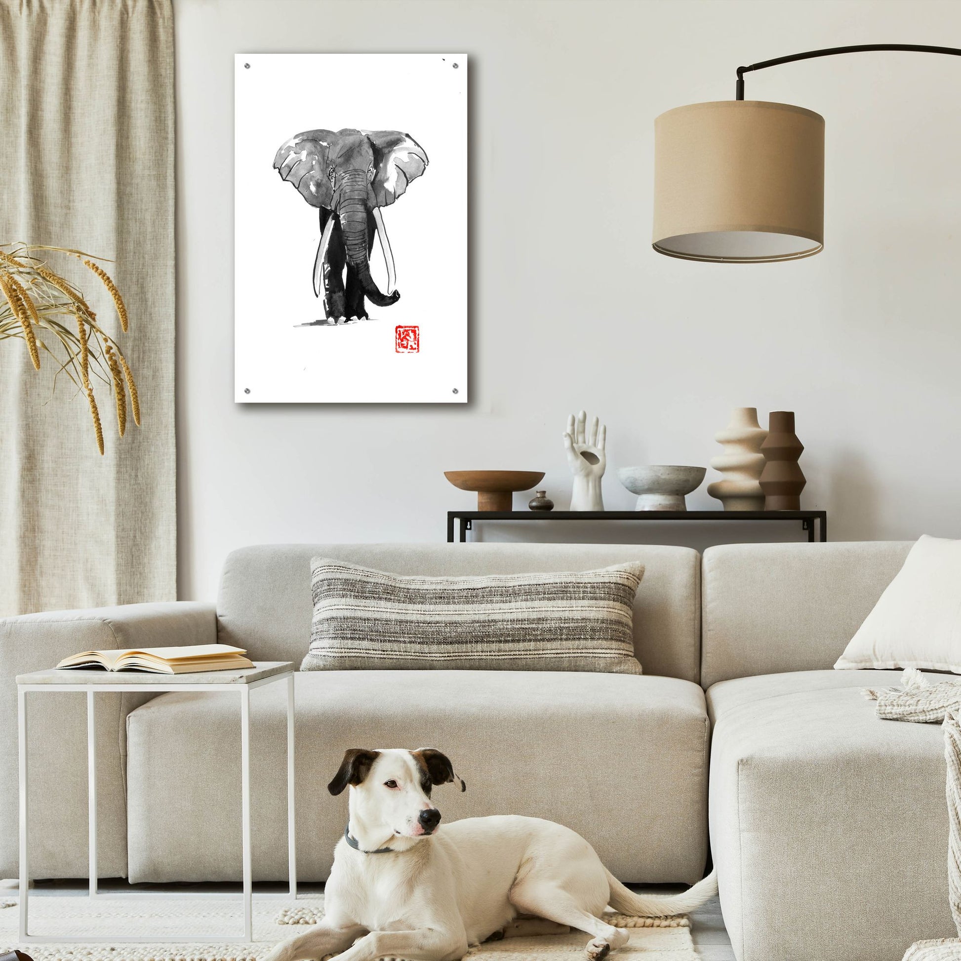 Epic Art 'Elephant 2' by Pechane, Acrylic Glass Wall Art,24x36