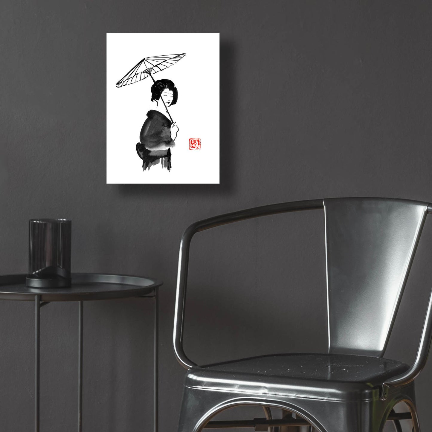 Epic Art 'Geisha Umbrella' by Pechane, Acrylic Glass Wall Art,12x16