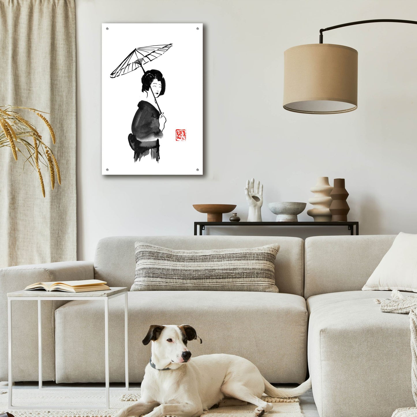 Epic Art 'Geisha Umbrella' by Pechane, Acrylic Glass Wall Art,24x36