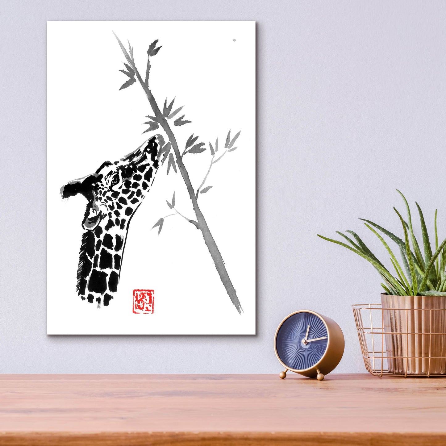 Epic Art 'Giraffe' by Pechane, Acrylic Glass Wall Art,12x16