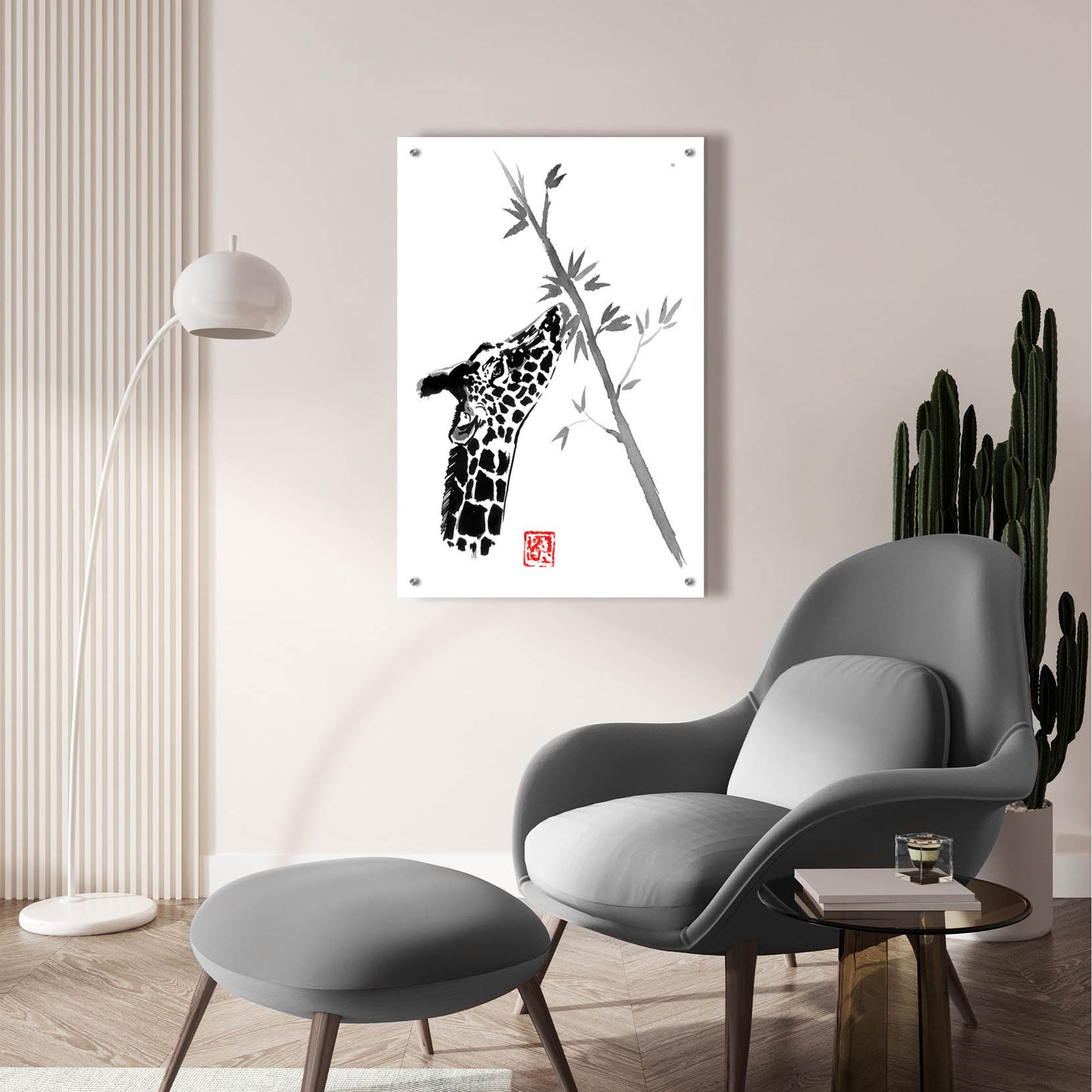 Epic Art 'Giraffe' by Pechane, Acrylic Glass Wall Art,24x36