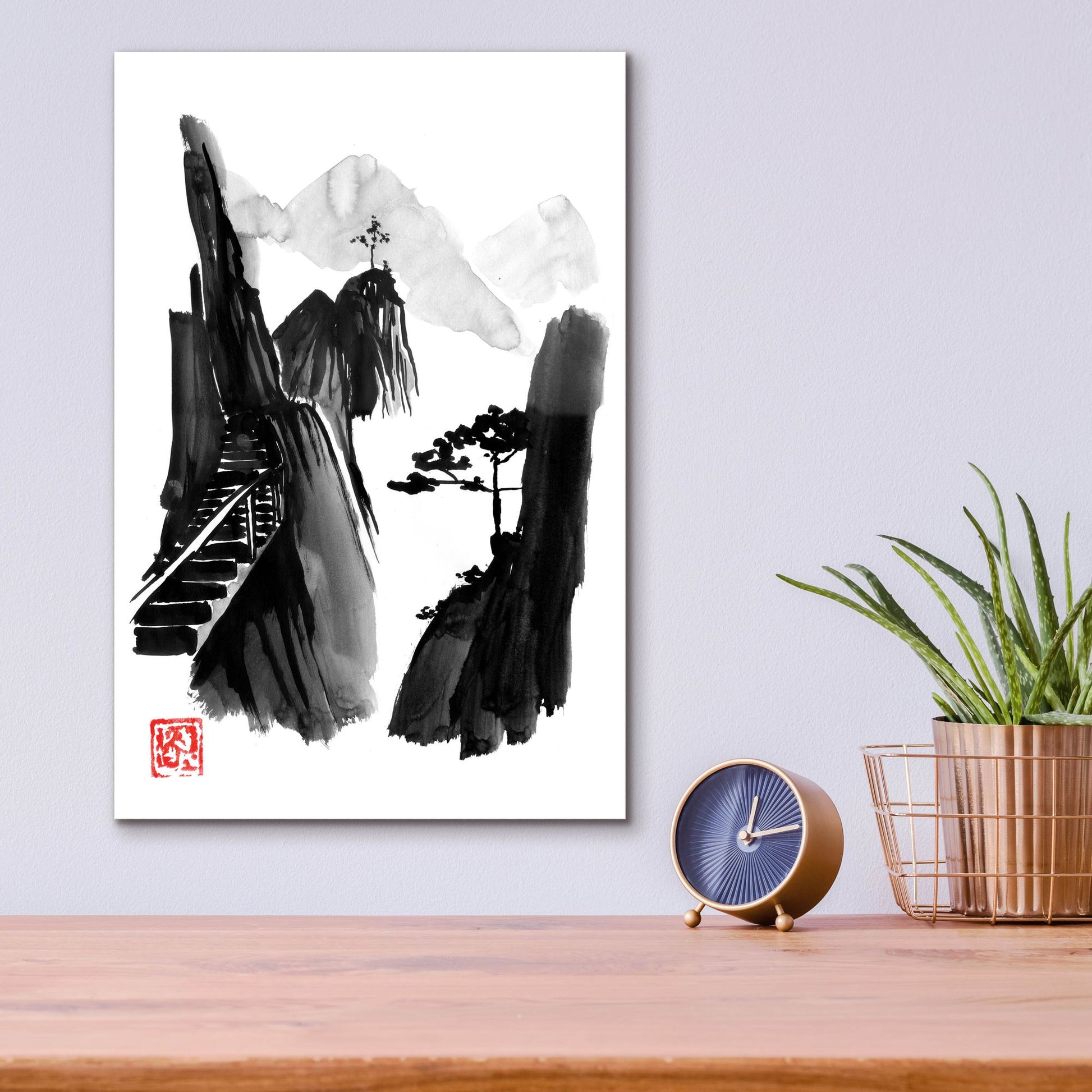 Epic Art 'Stairway To Heaven' by Pechane, Acrylic Glass Wall Art,12x16