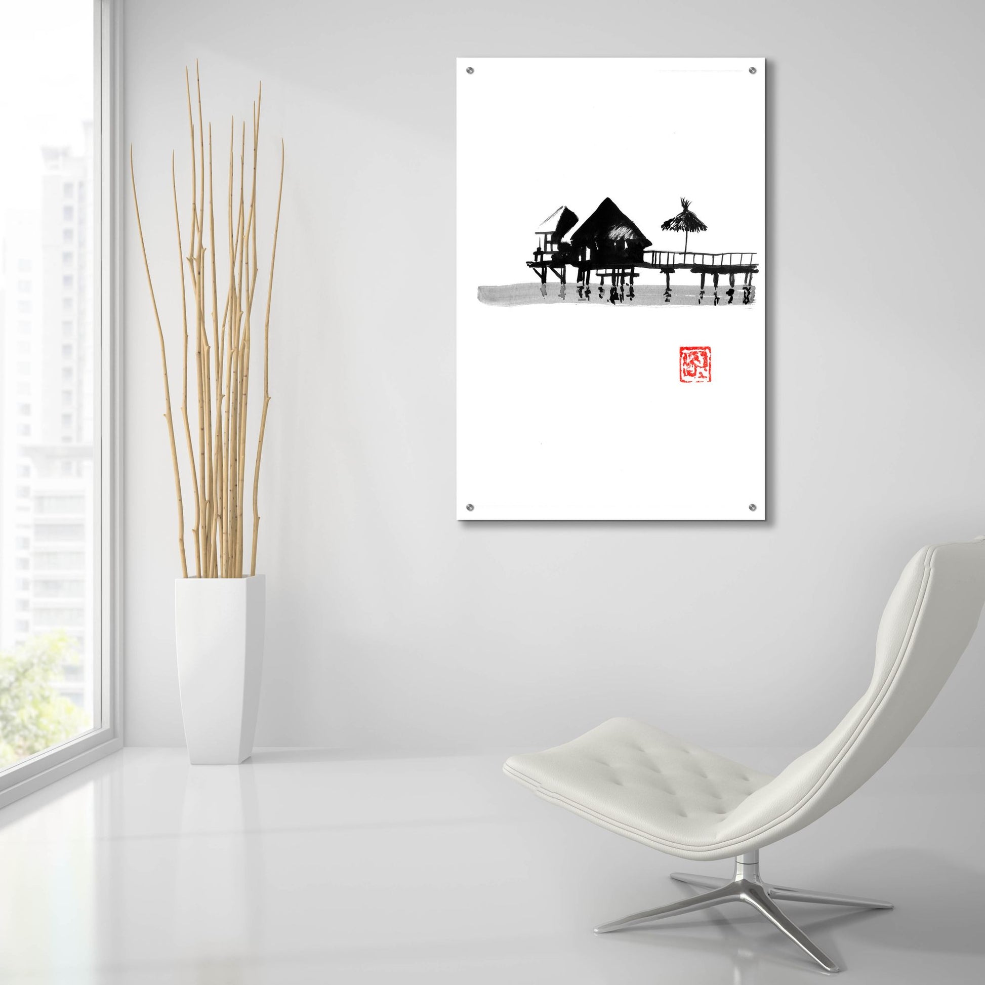 Epic Art 'Bungalow' by Pechane, Acrylic Glass Wall Art,24x36