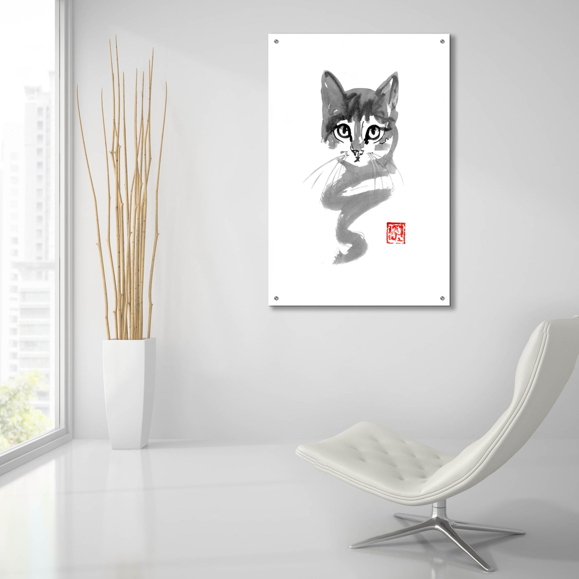 Epic Art 'Chat Line' by Pechane, Acrylic Glass Wall Art,24x36