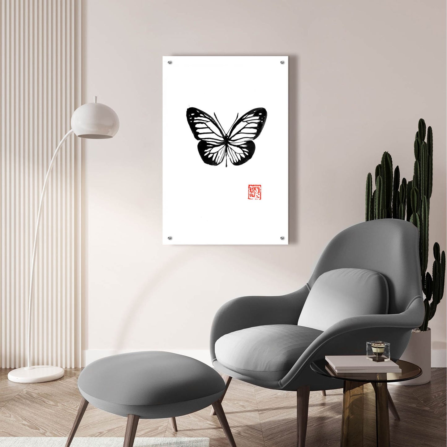 Epic Art 'Papillon' by Pechane, Acrylic Glass Wall Art,24x36