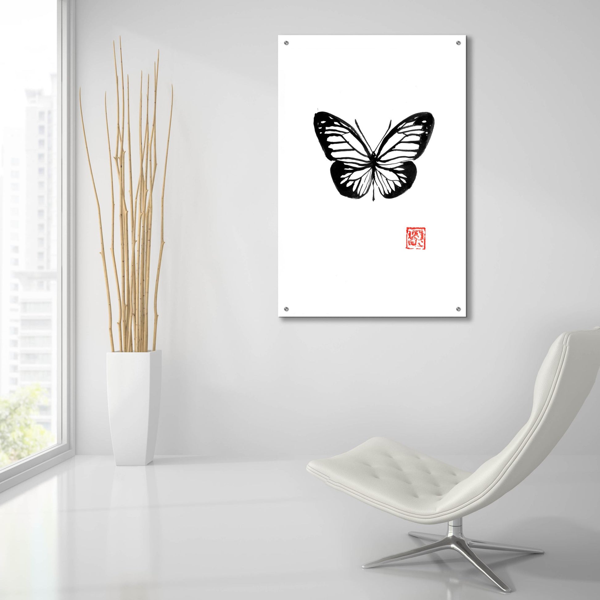 Epic Art 'Papillon' by Pechane, Acrylic Glass Wall Art,24x36