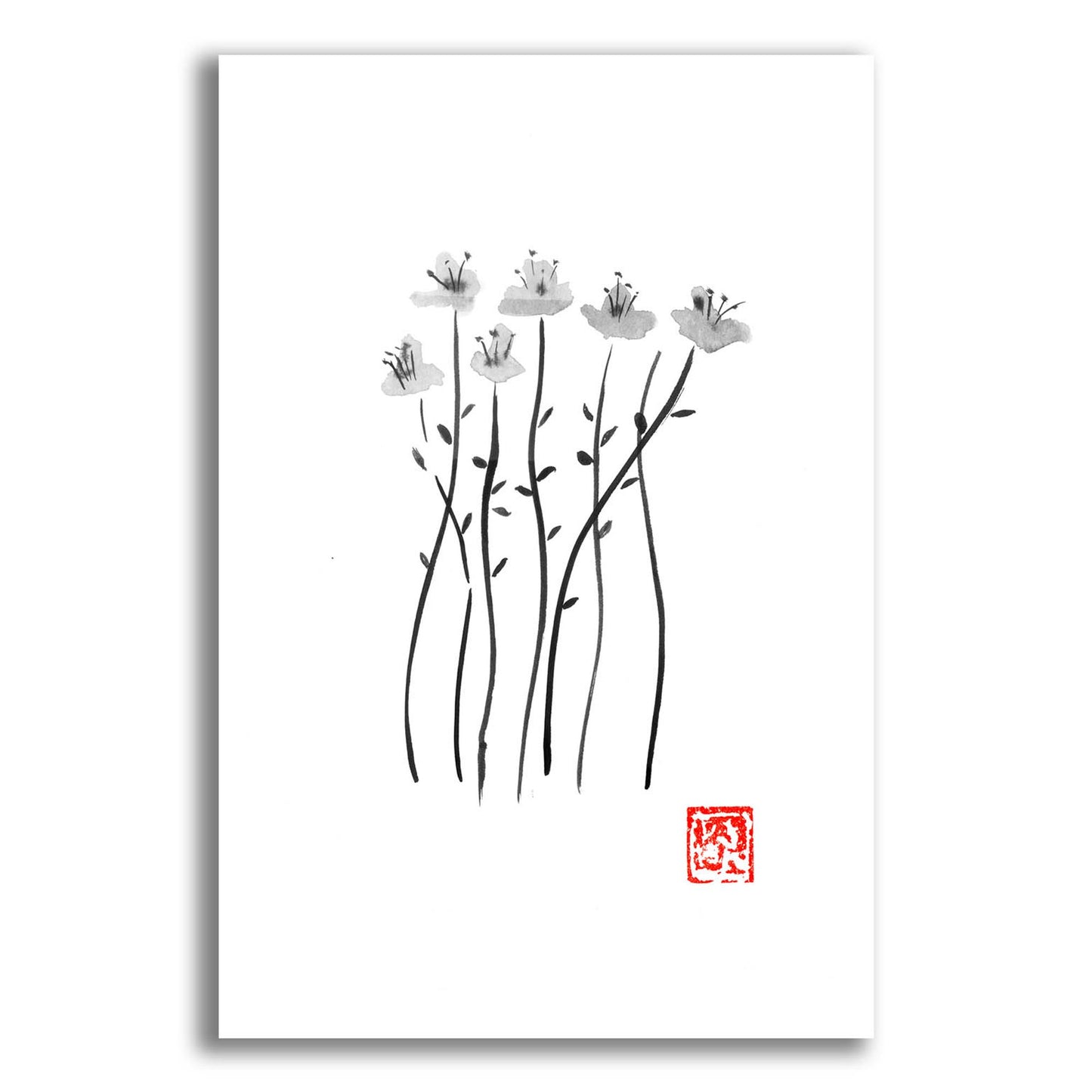 Epic Art 'Tiges De Sakura' by Pechane, Acrylic Glass Wall Art,12x16