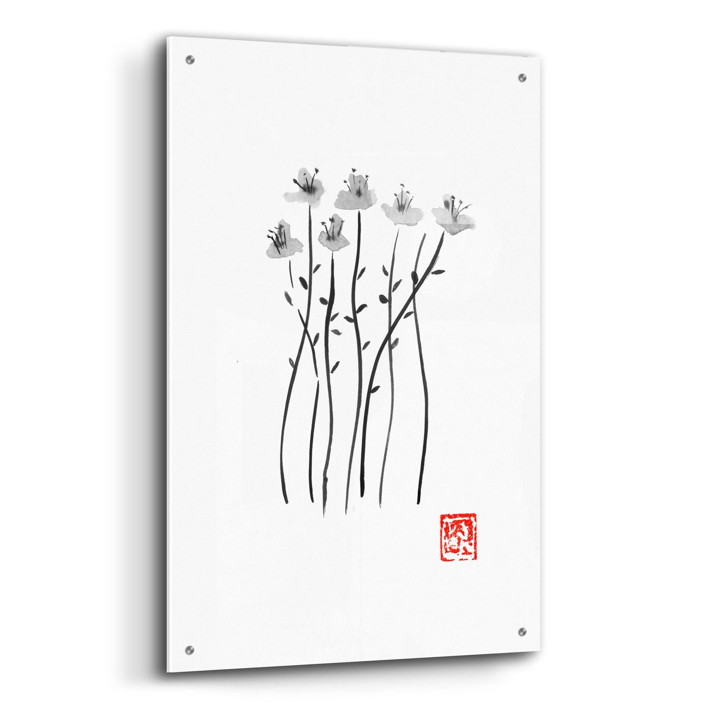 Epic Art 'Tiges De Sakura' by Pechane, Acrylic Glass Wall Art,24x36