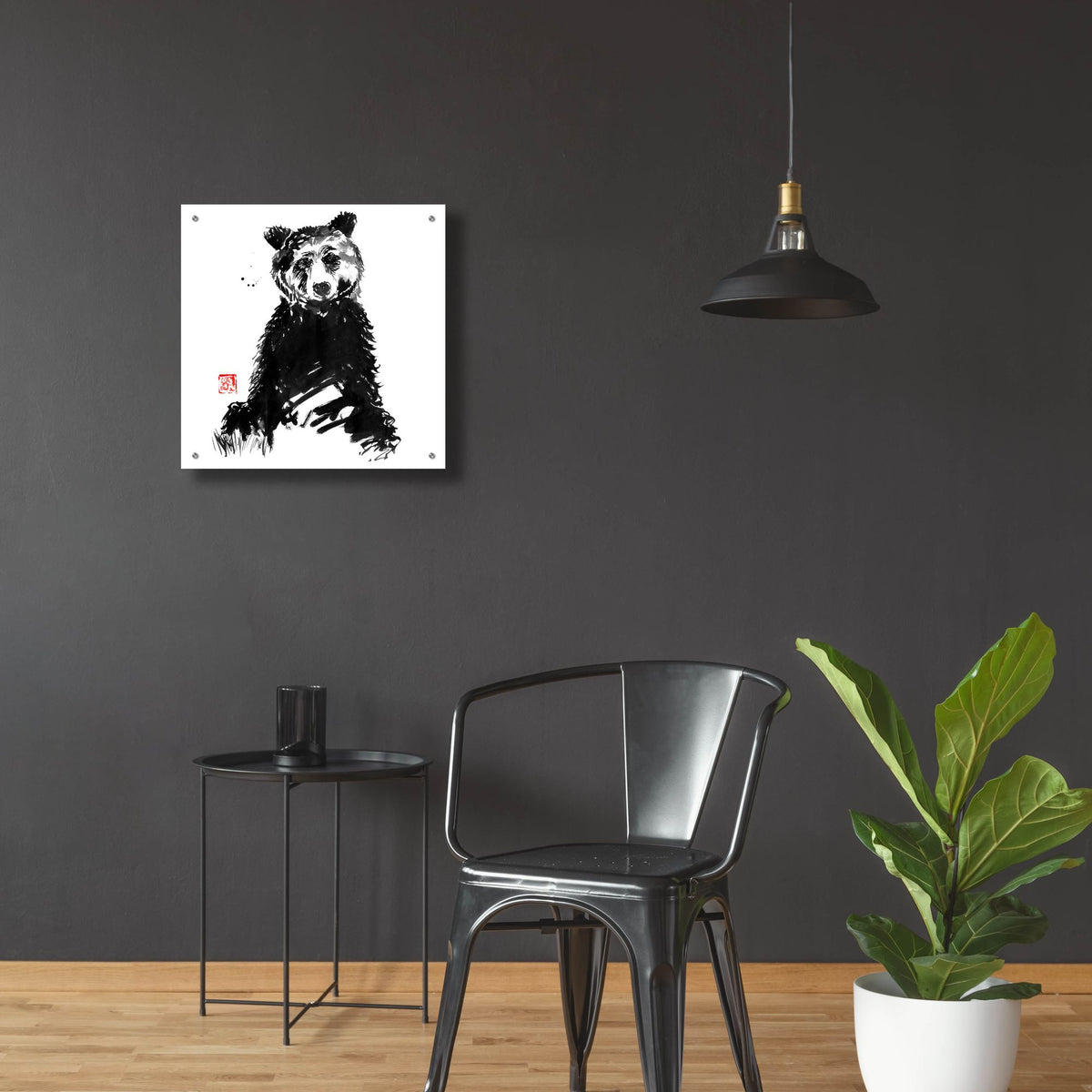 Epic Art 'Bear 2' by Pechane, Acrylic Glass Wall Art,24x24