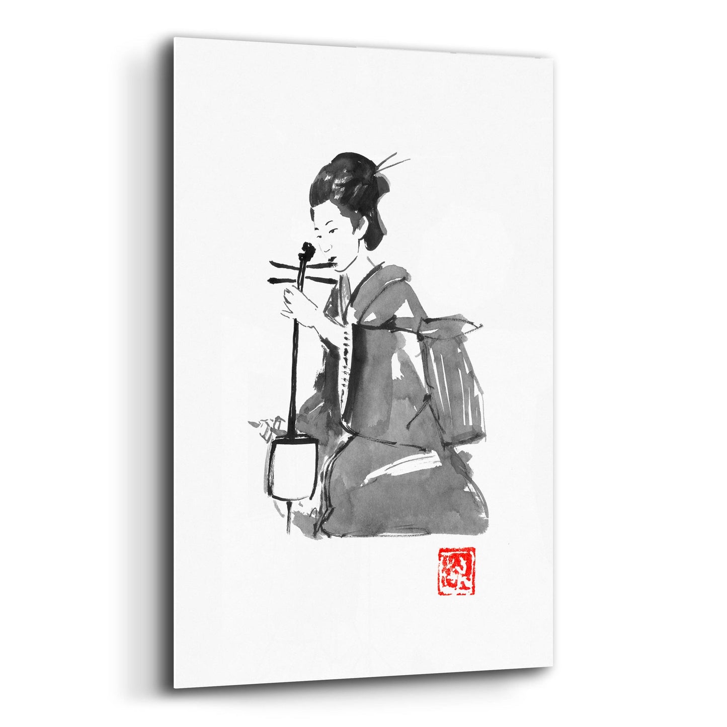 Epic Art 'Playing Geisha' by Pechane, Acrylic Glass Wall Art,12x16